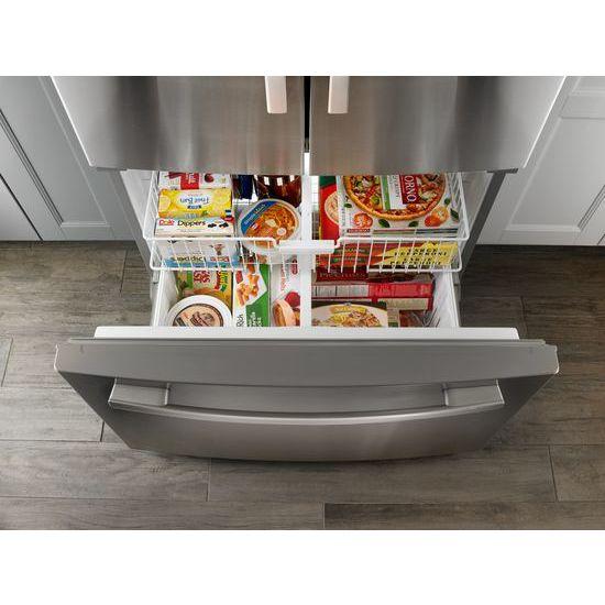 36-inch French Door Bottom-Freezer Refrigerator with Fast Cool Option - black - Image 6