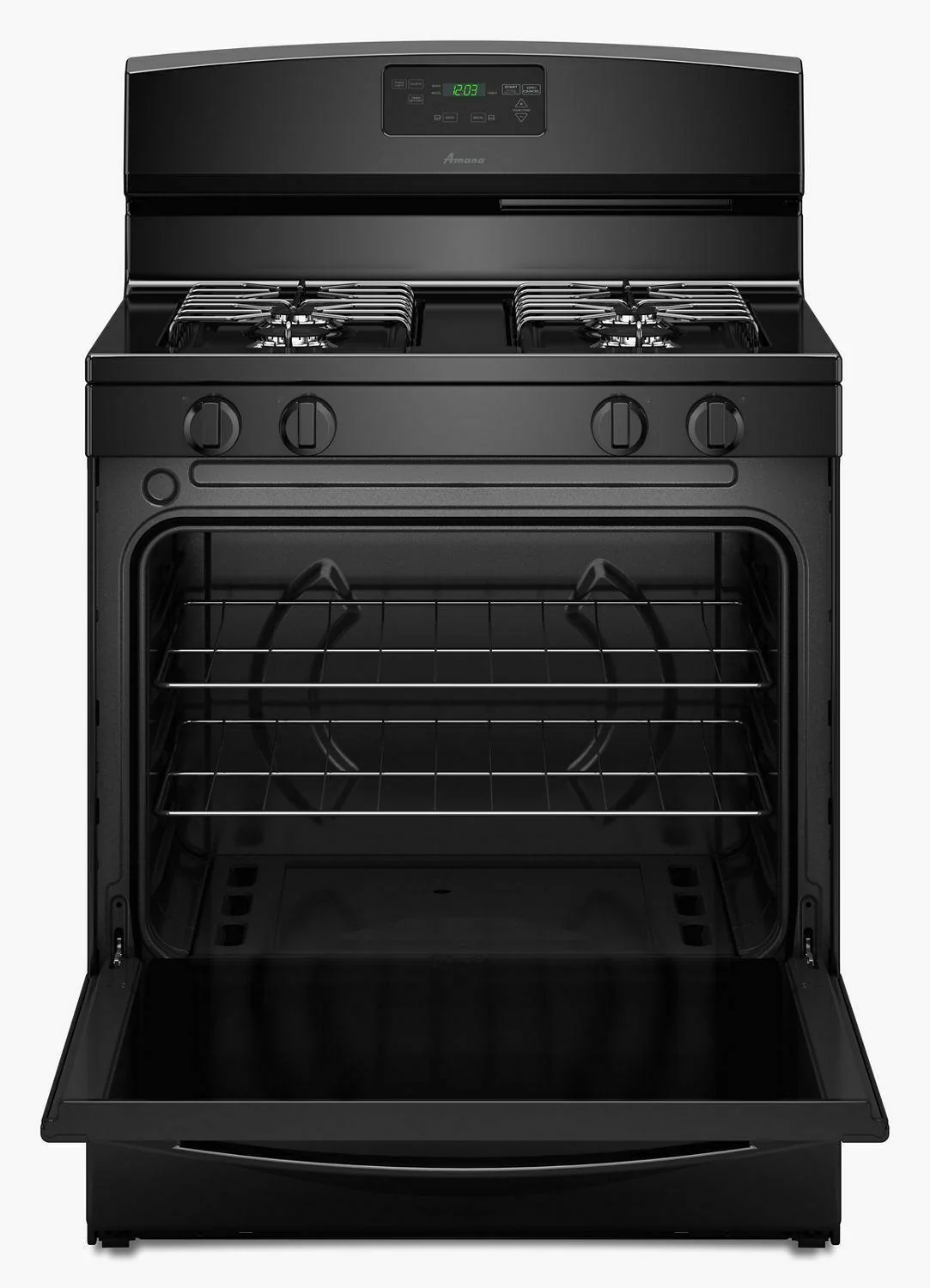 30-inch Gas Range with Easy Touch Electronic Controls - Black - Image 4