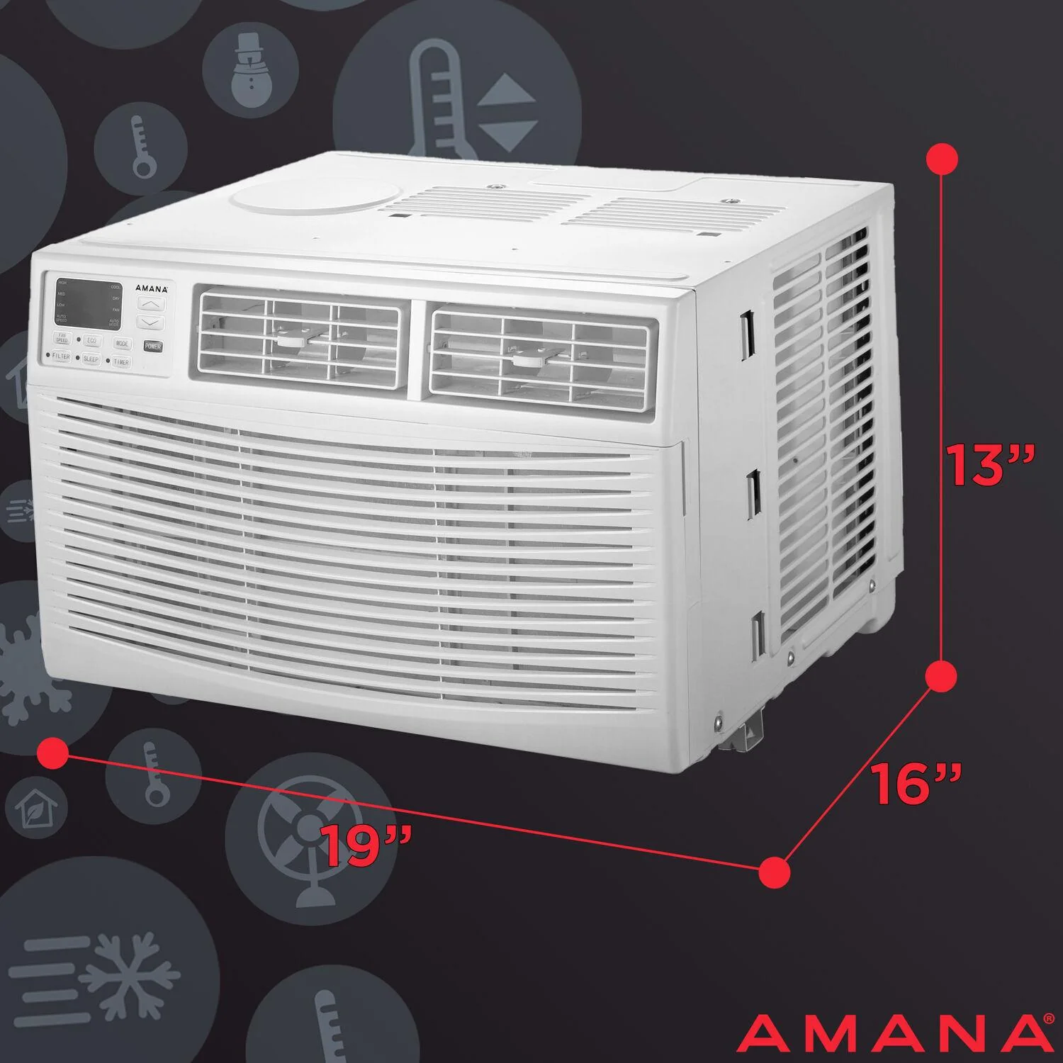 12,000 BTU 115V Window-Mounted Air Conditioner with Remote Control - Image 8