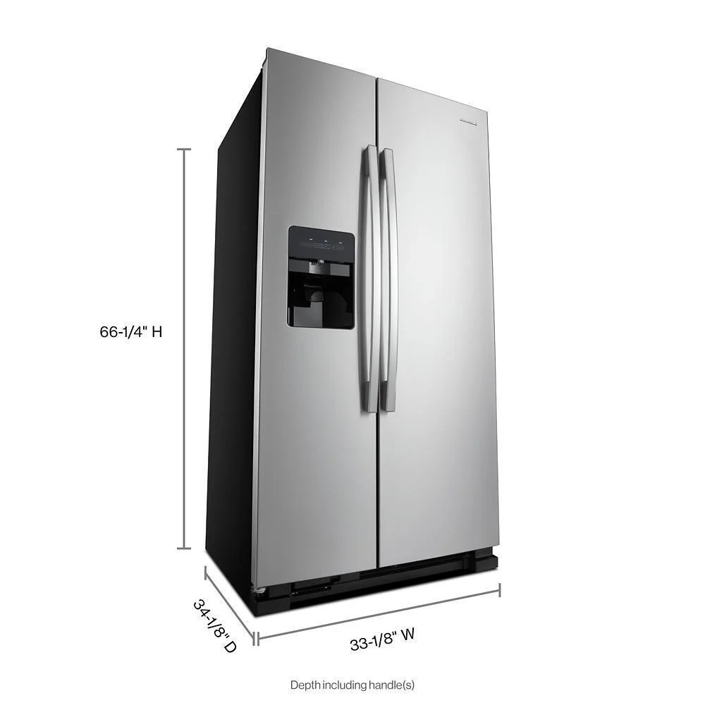 Amana ASI2175GRS 33-inch Side-by-Side Refrigerator with Dual Pad External Ice and Water Dispenser - Image 4
