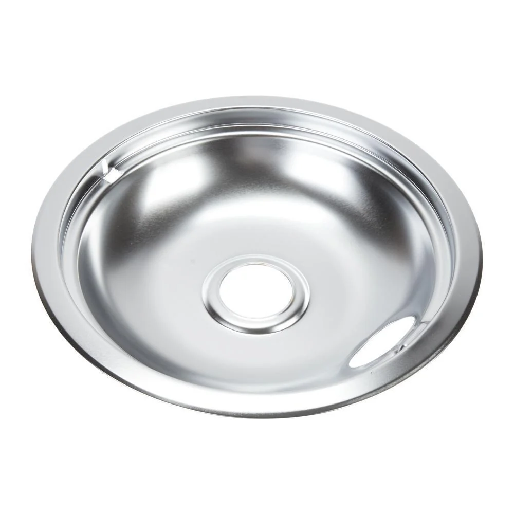 Electric Range Round Burner Drip Bowl, Chrome