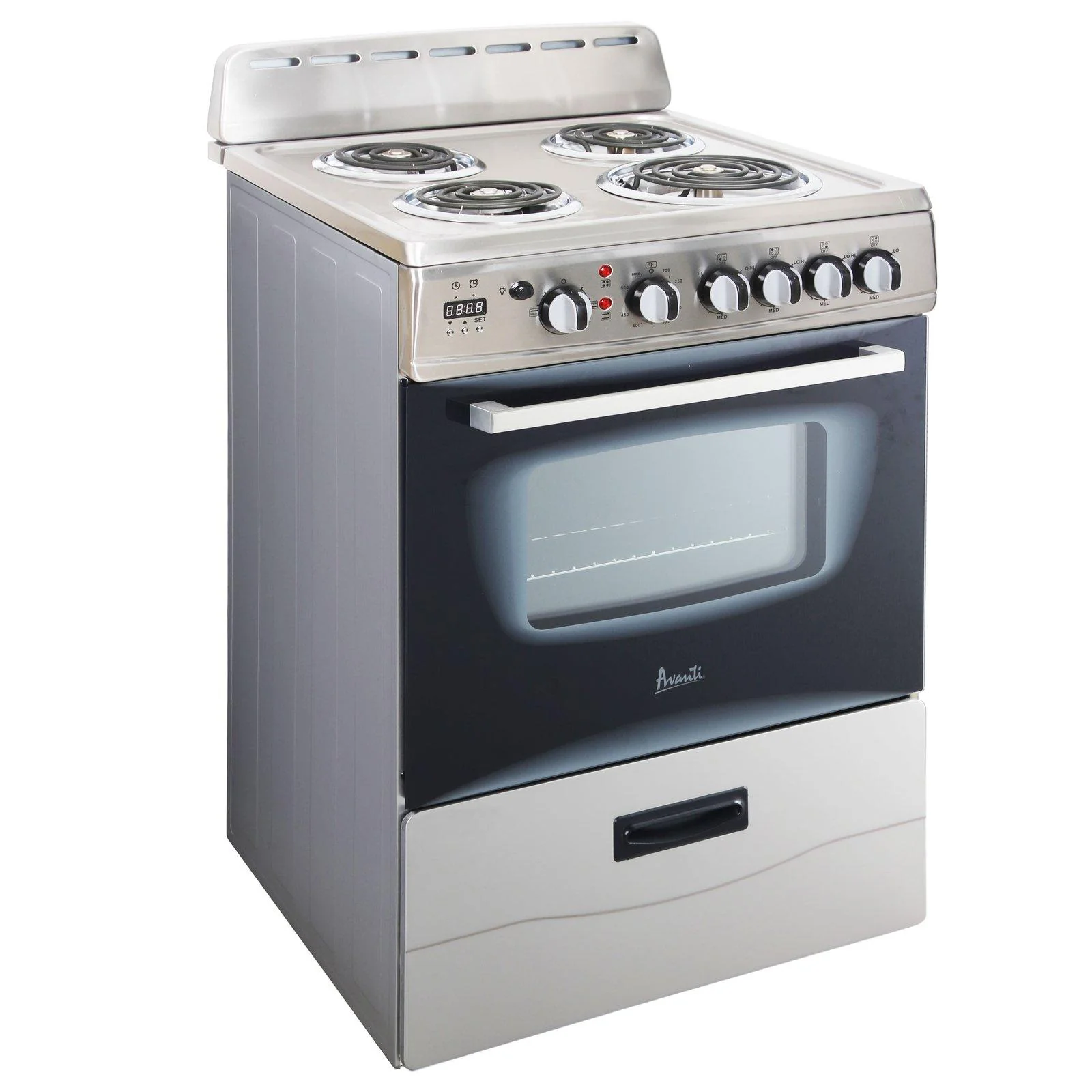 ERU240P0W Avanti 24" Electric Range Oven with Framed Glass Door - White - Image 7