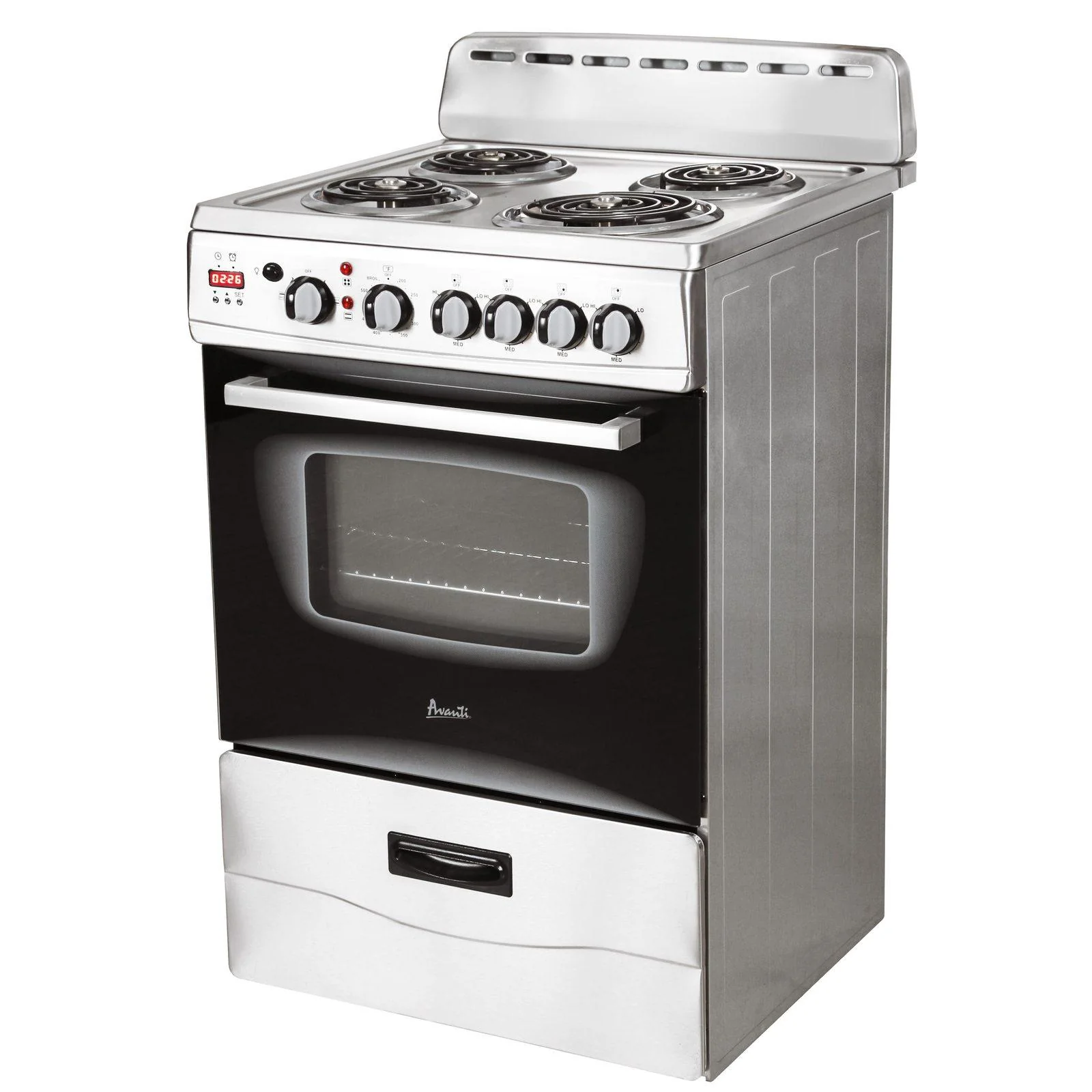 ERU240P0W Avanti 24" Electric Range Oven with Framed Glass Door - White - Image 8