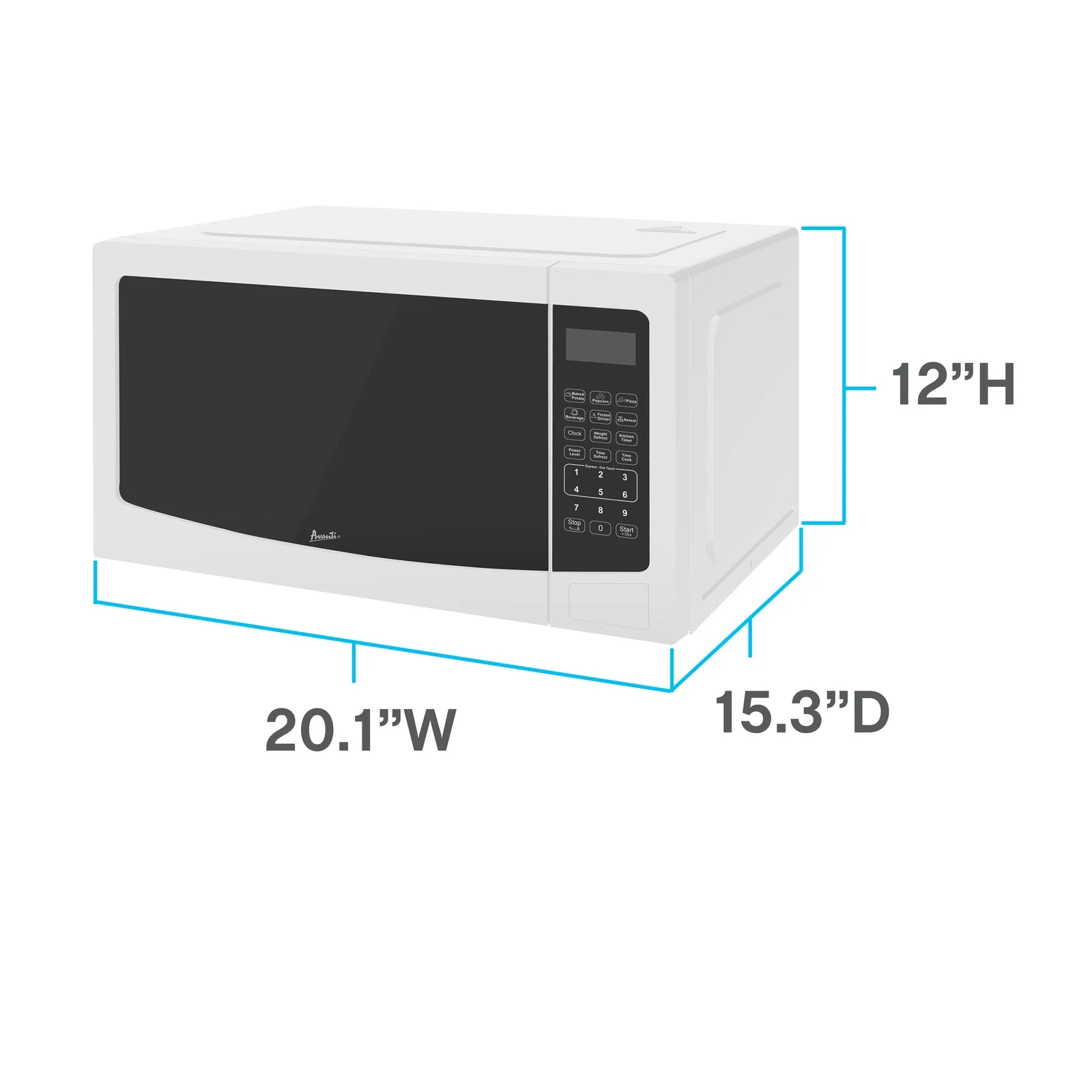 MT115V1B Avanti Microwave Oven, 1.1 cu. ft. Capacity - Black - Image 5
