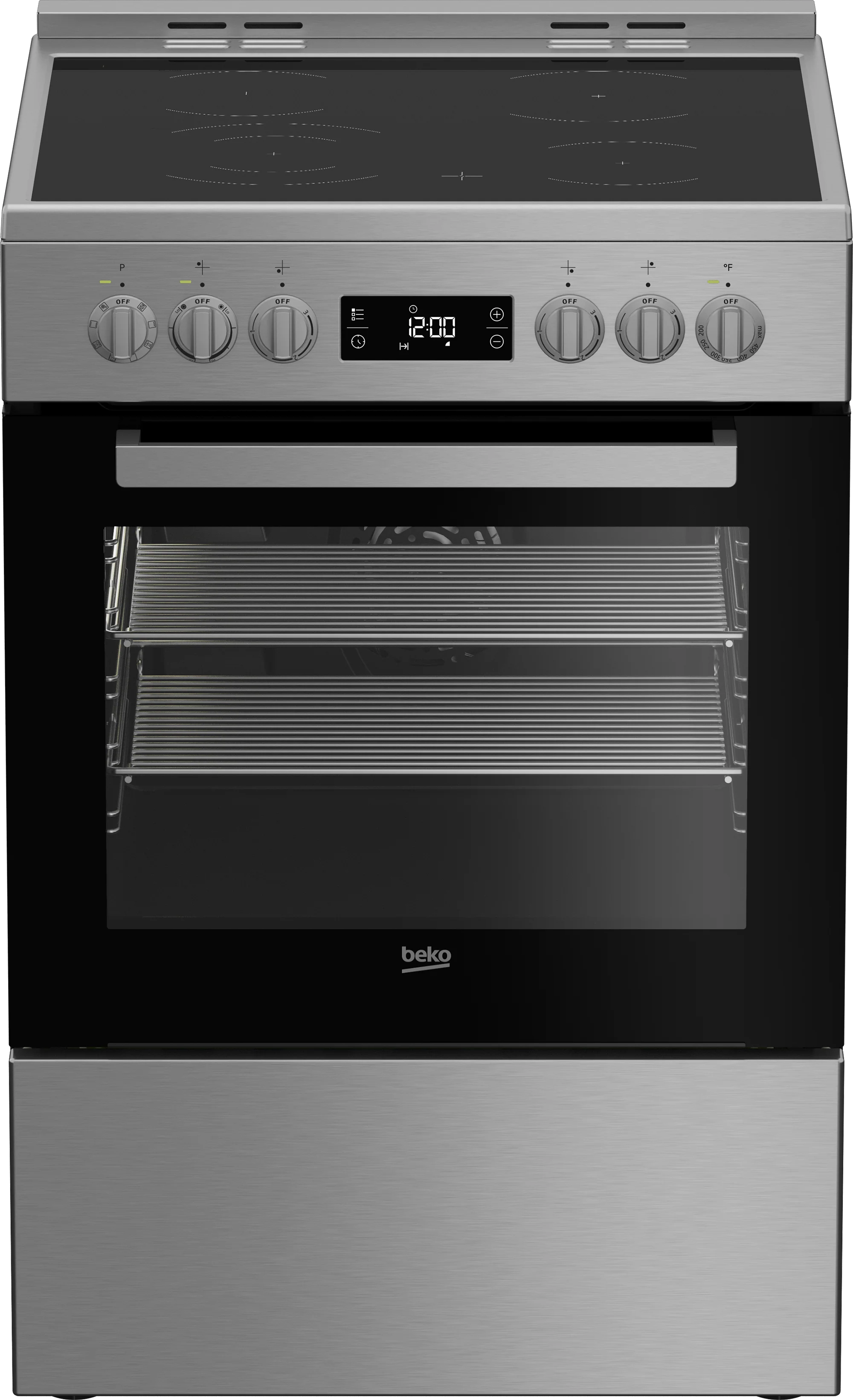 Beko SLER24410SS 24" Stainless Steel Slide-In Electric Range