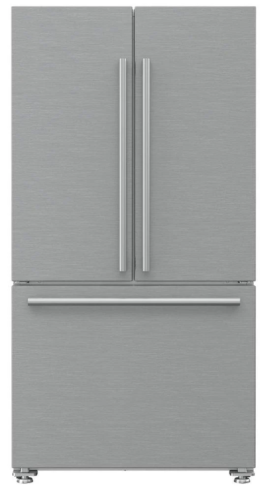 Blomberg Appliances BRFD2230XSS 36in French Door Refrigerator counter depth 22.3 cu ft, stainless doors, stainless handles