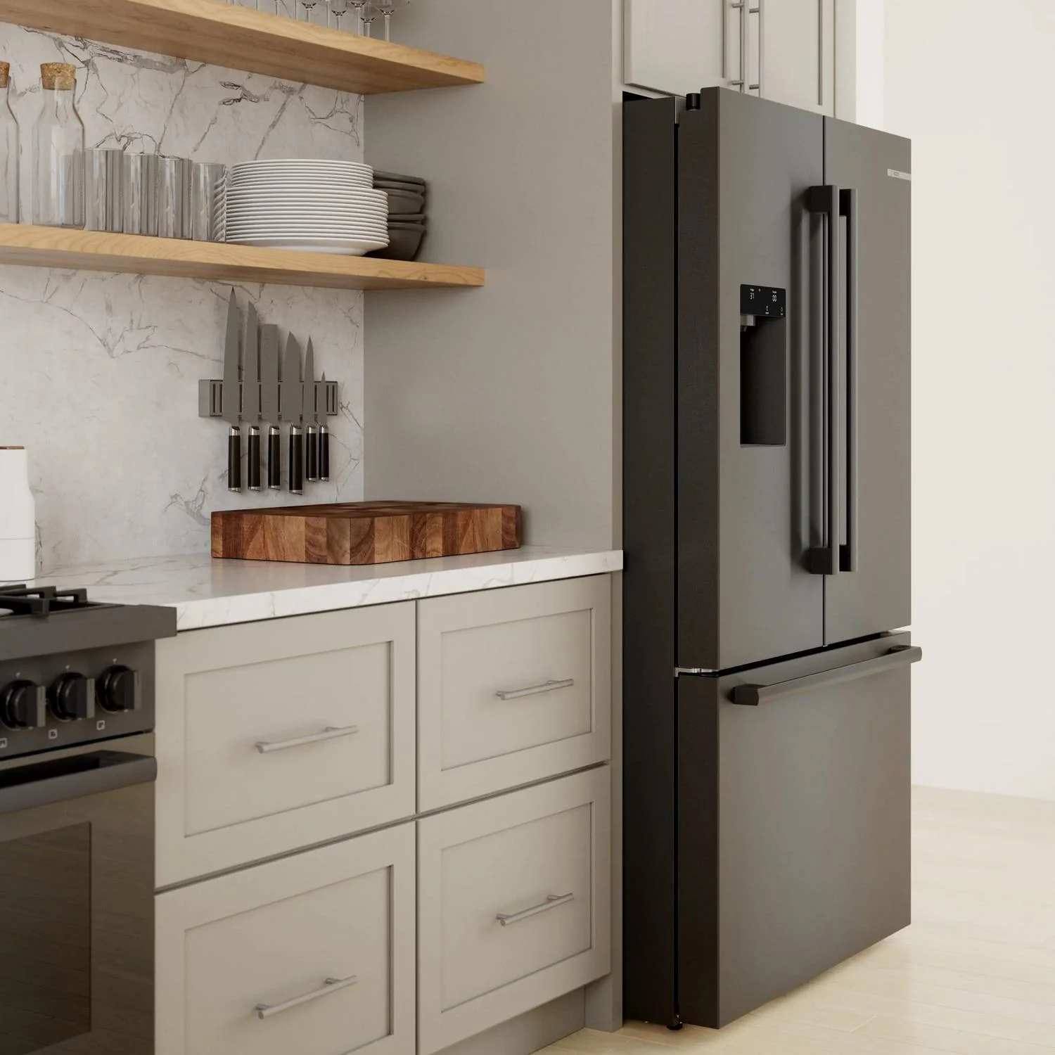 Bosch B36FD52SNB 500 Series, French Door Bottom freezer, multi door, 36'', Black inox-antifingerprint, Total No Frost - Image 20