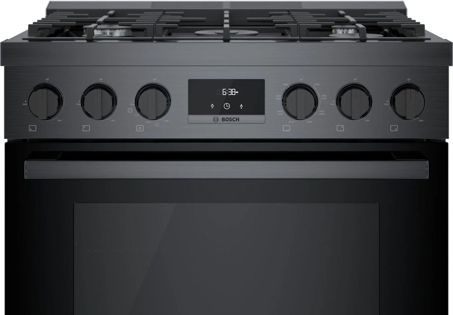 Bosch HDS8045U 800 Series, Dual fuel freestanding range, 30'', Black stainless steel - Image 16