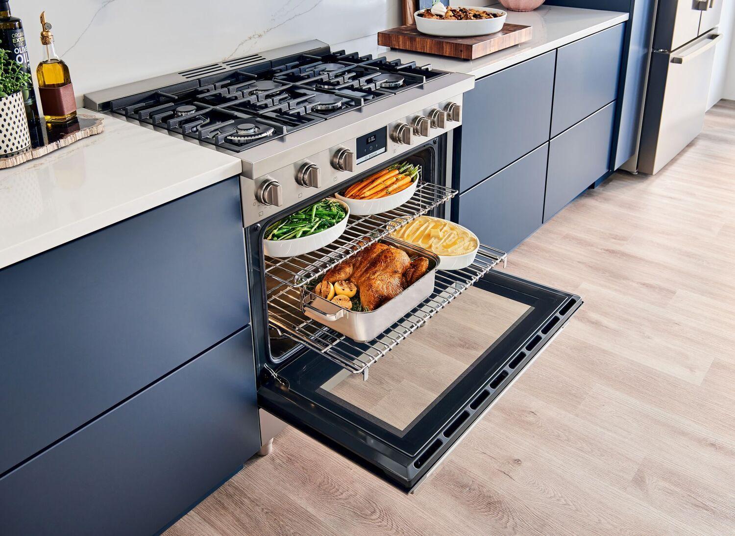 Bosch HDS8655U 800 Series, Dual fuel freestanding range, 36'', Stainless steel - Image 9