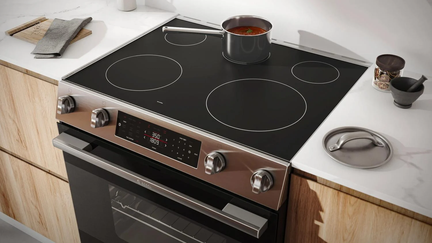 Bosch HEF1050MU 100 Series, Freestanding electric cooker, 30'', Stainless steel - Image 7