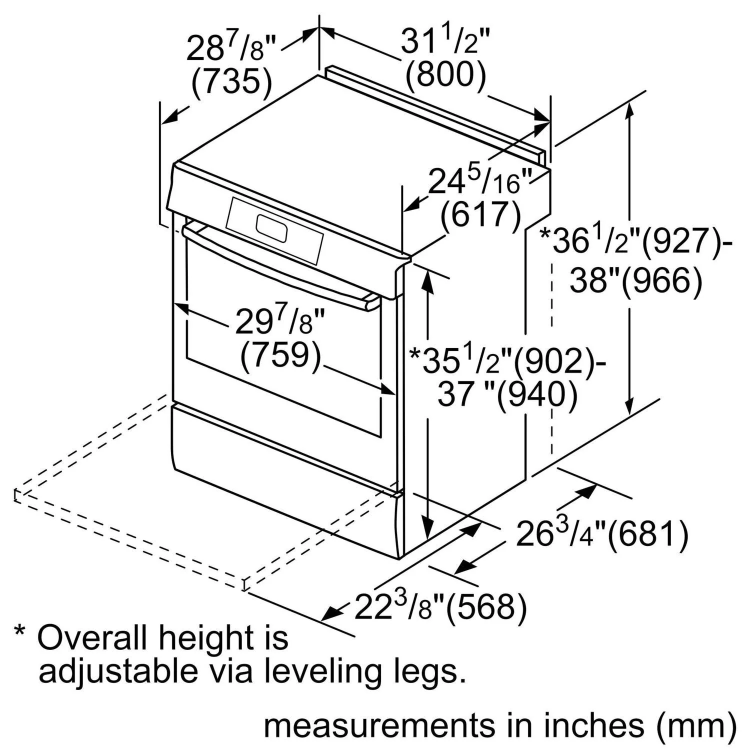 Bosch HEI8056U 800 Series, Electric slide-in range, 30'', Stainless steel - Image 17