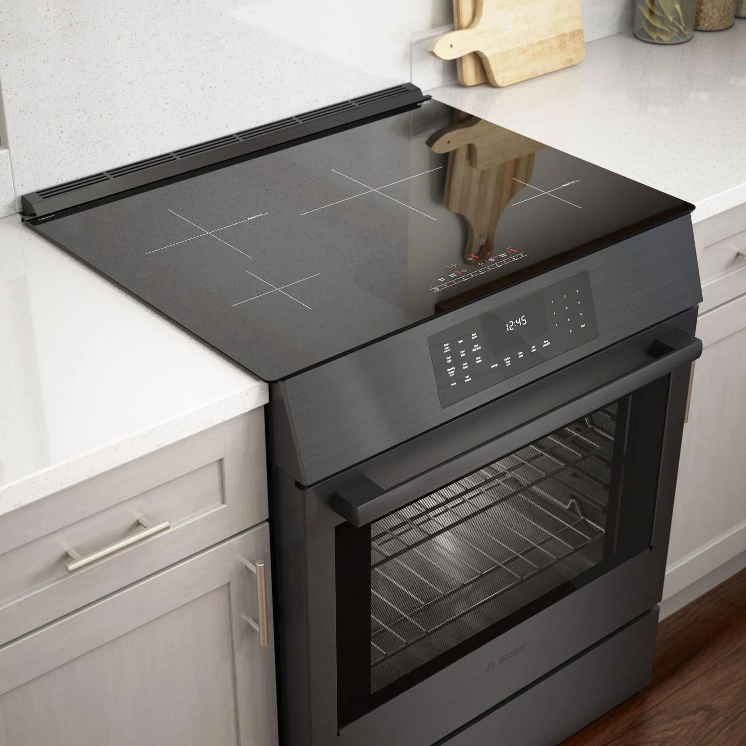 Bosch HII8047U 800 Series, Induction slide-in range, 30'', Black stainless steel - Image 10
