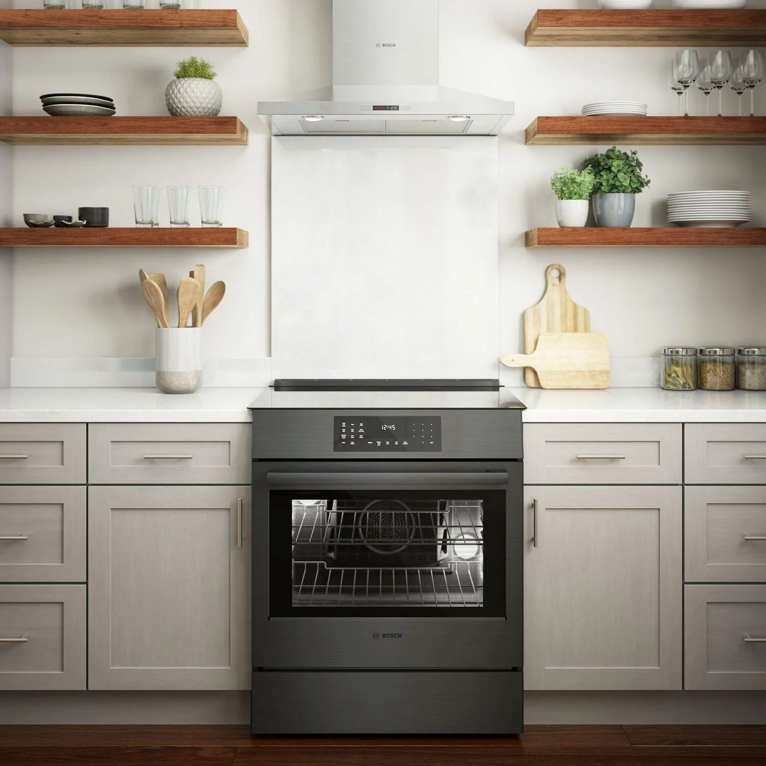 Bosch HII8047U 800 Series, Induction slide-in range, 30'', Black stainless steel - Image 11