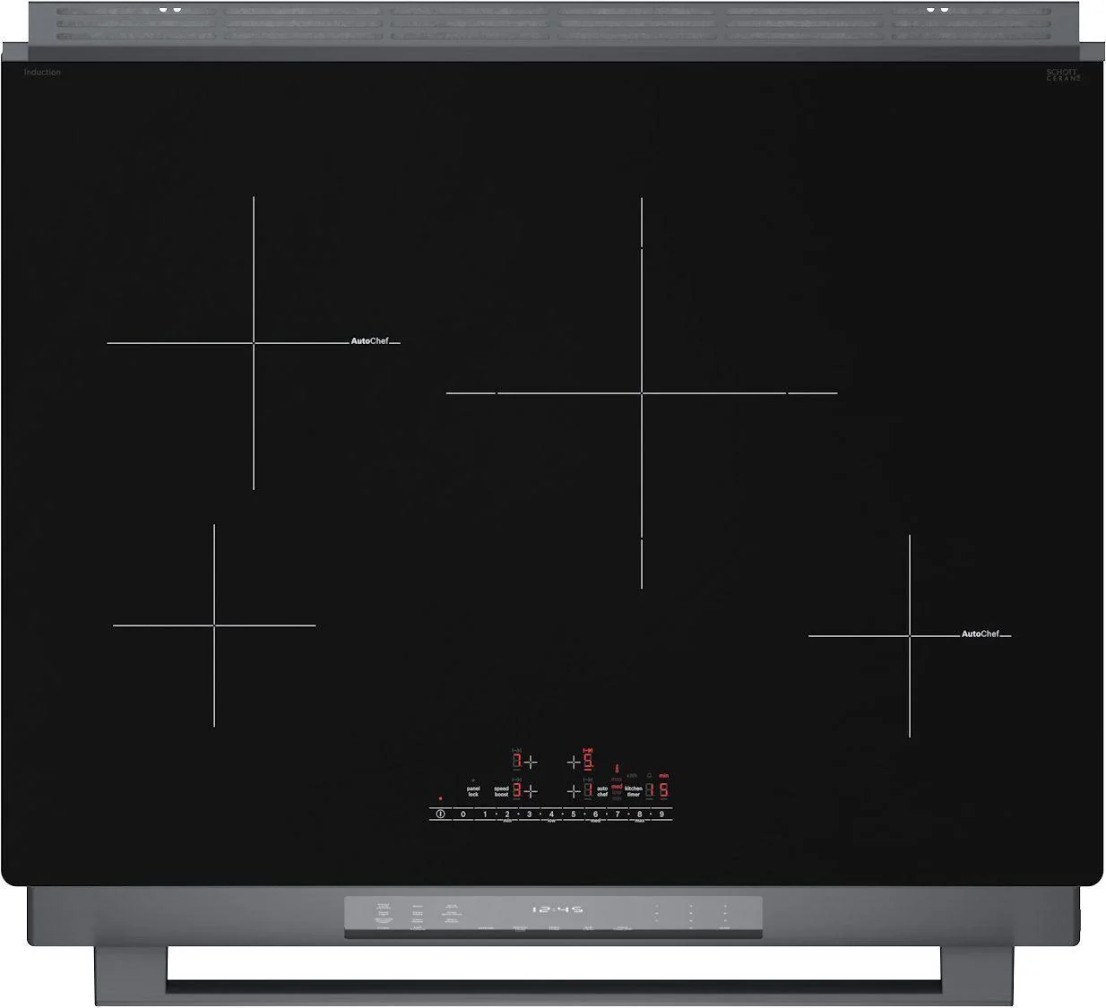 Bosch HII8047U 800 Series, Induction slide-in range, 30'', Black stainless steel - Image 2