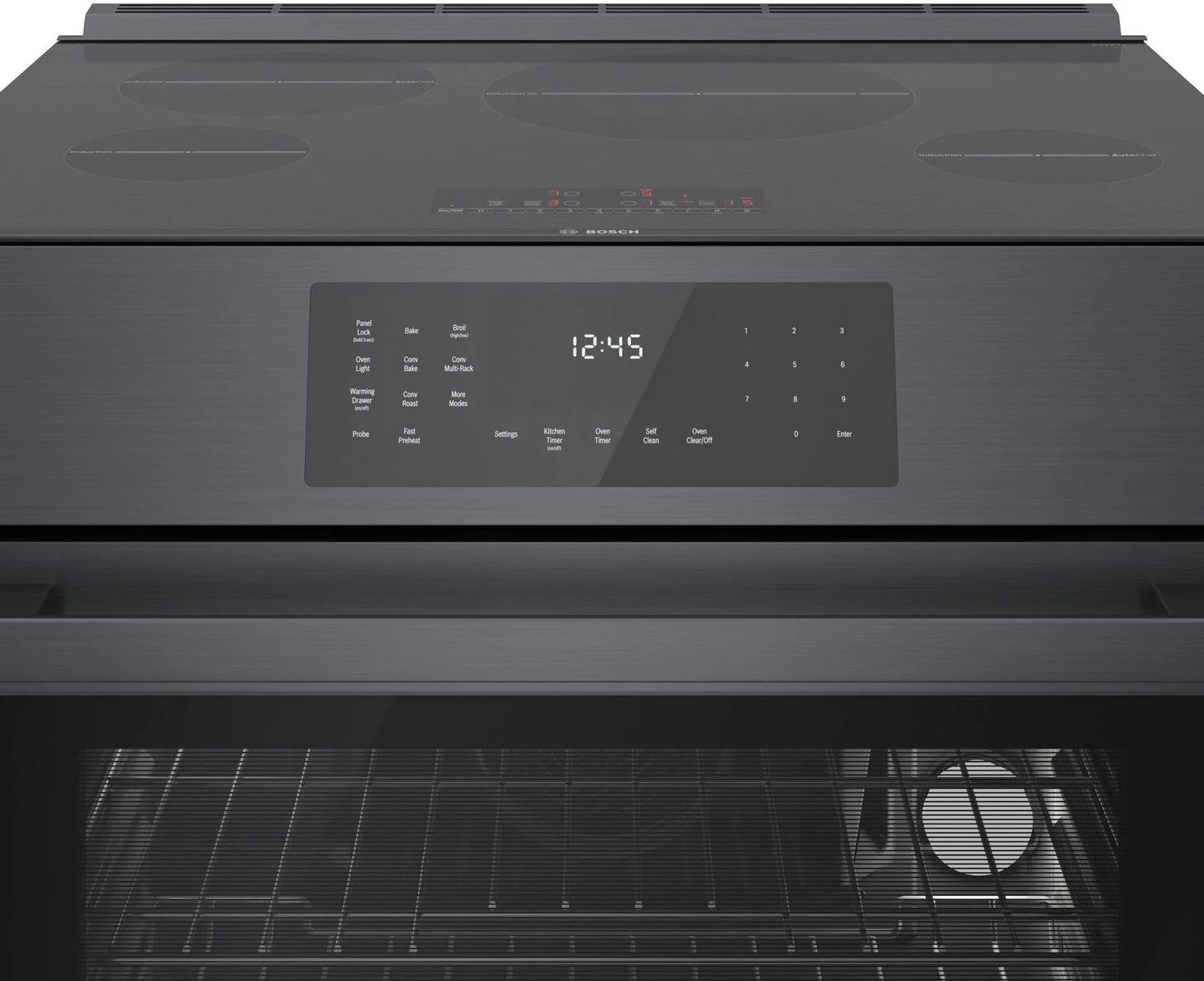 Bosch HII8047U 800 Series, Induction slide-in range, 30'', Black stainless steel - Image 5