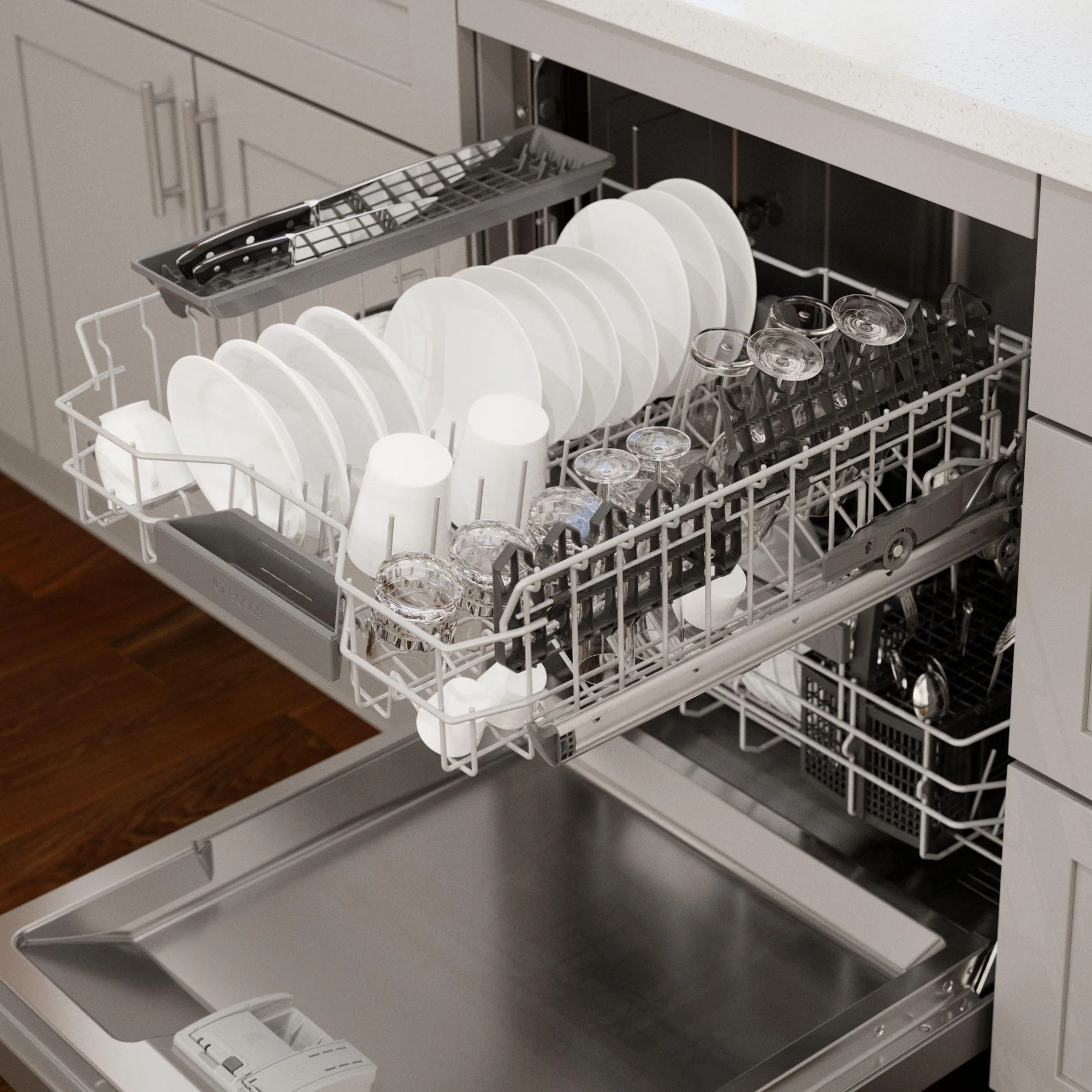 Bosch SGE53C55UC 300 Series 24" ADA built-under dishwasher, Brushed steel anti-fingerprint - Image 10