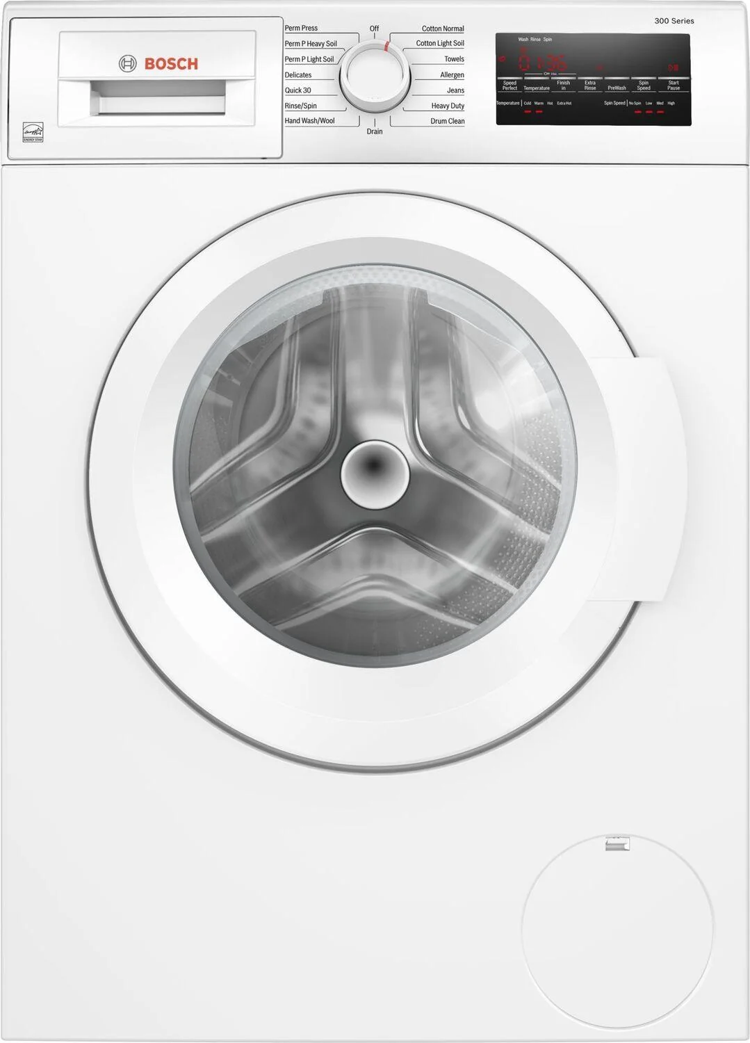 Bosch WGA12400UC 300 Series Compact Washer , White - Image 2
