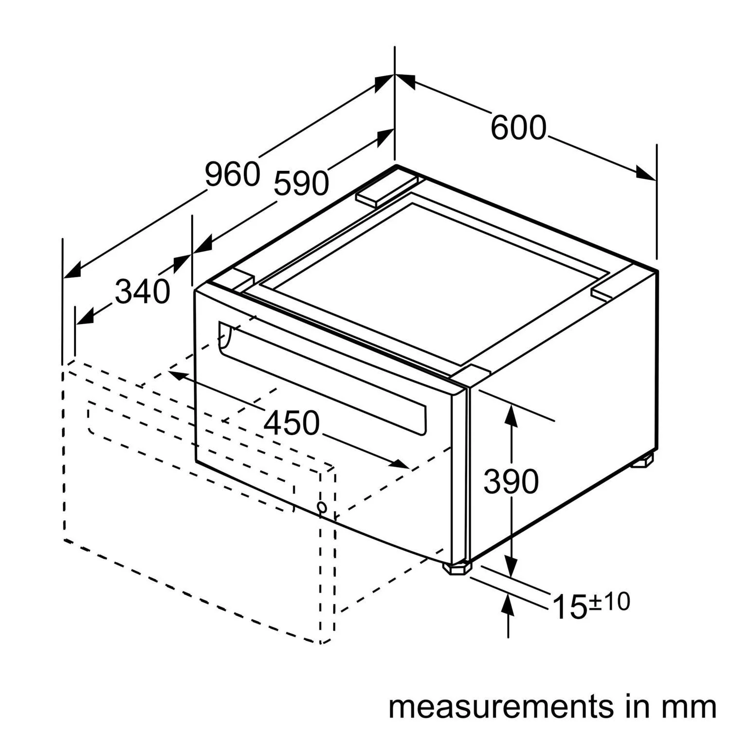 Bosch WMZPW2XW Washer platform with pull-out - Image 4