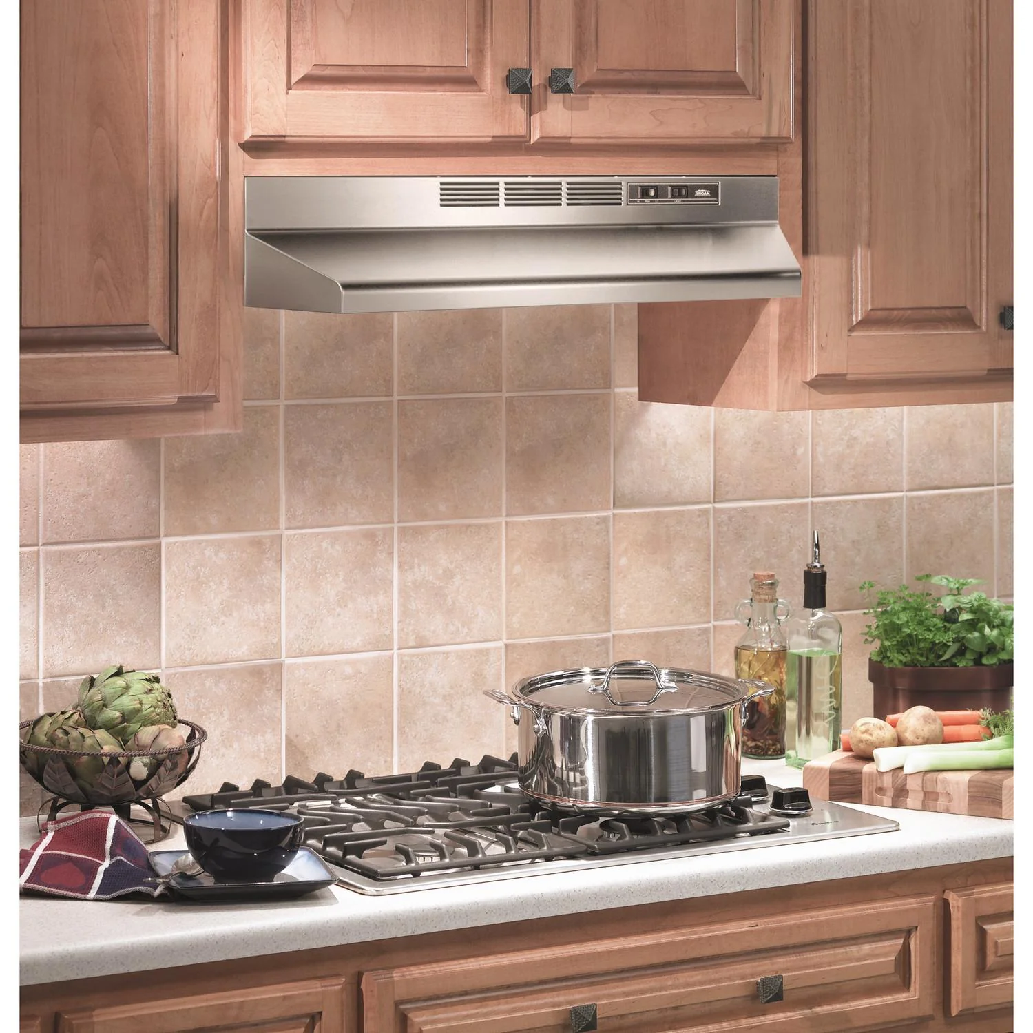 413604 Broan® 36-Inch Ductless Under-Cabinet Range Hood, Stainless Steel - Image 2