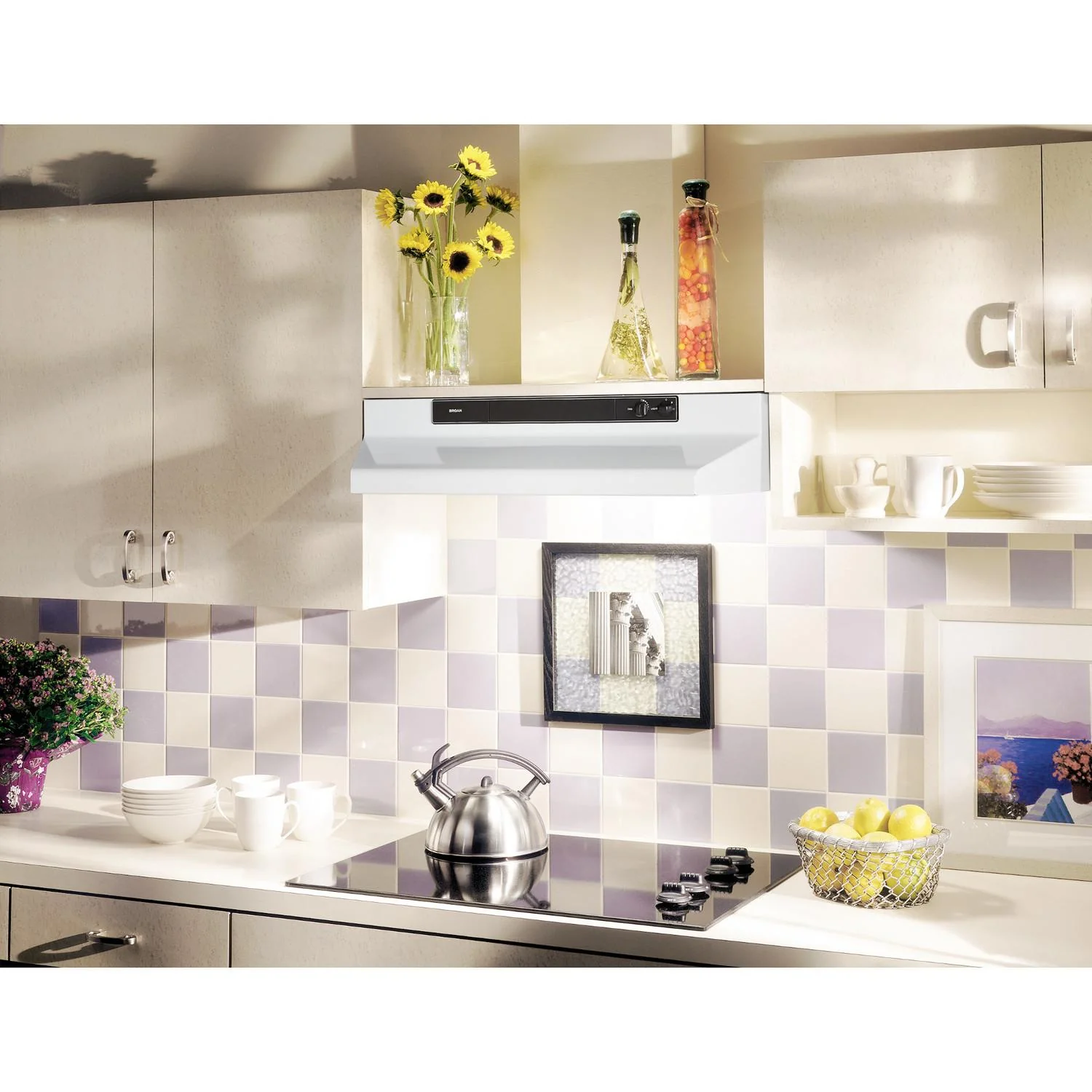 Broan® 24-Inch Convertible Under-Cabinet Range Hood, 220 CFM, White - Image 2