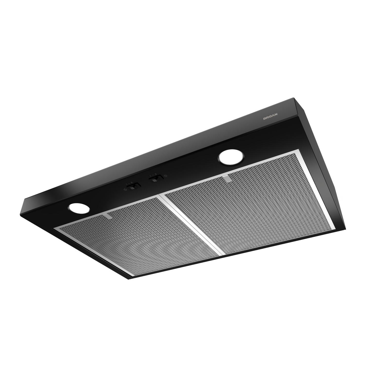 Broan BCSD130BL Glacier 30-Inch 300 Max Blower CFM 5 Sones Black Range Hood - Image 5