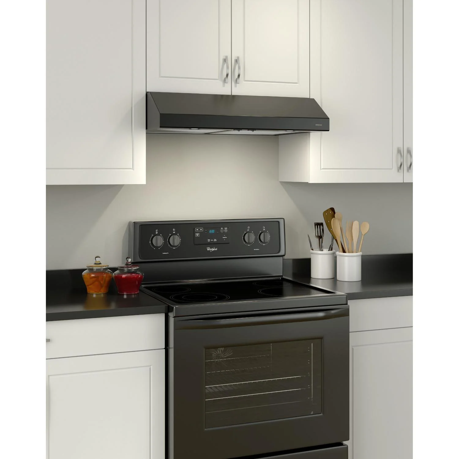 Broan BCSD136BL Glacier 36-Inch 300 Max Blower CFM 5 Sones Black Range Hood - Image 2