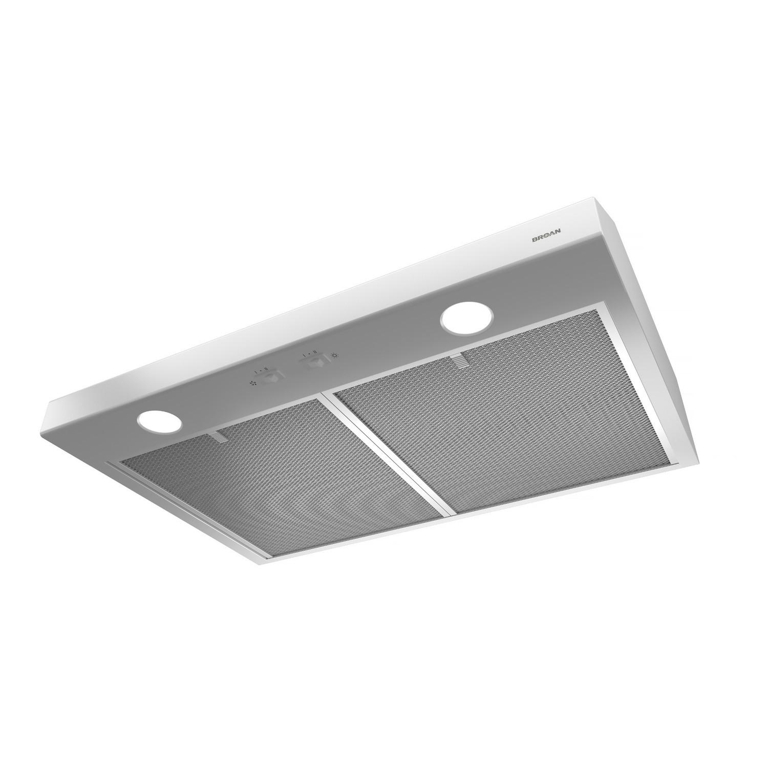 Broan BCSD136WW Glacier 36-Inch 300 Max Blower CFM 5 Sones White Range Hood - Image 3