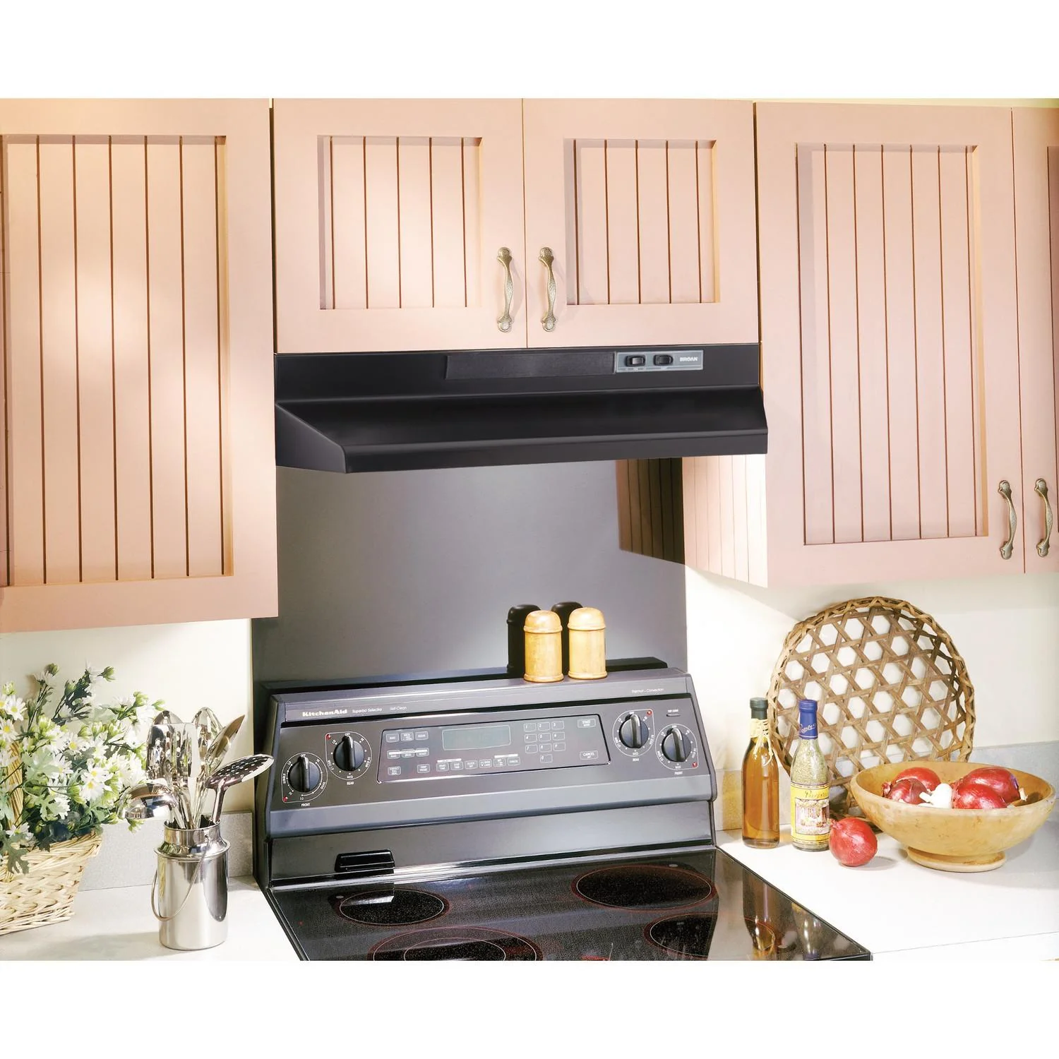 F402423 Broan® 24-Inch Convertible Under-Cabinet Range Hood, 230 Max Blower CFM, Black - Image 2