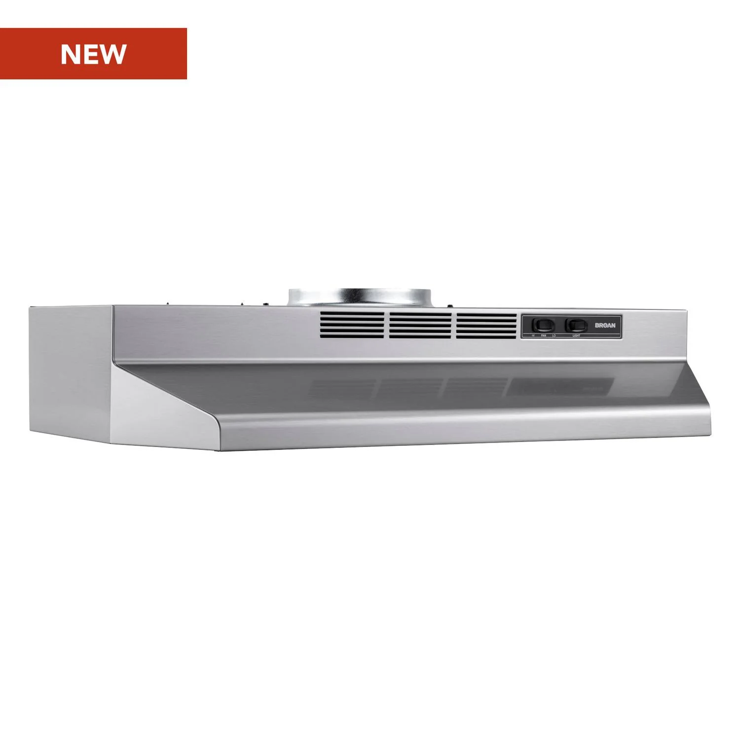 F4024SF Broan® 24-Inch Convertible Under-Cabinet Range Hood, 230 Max Blower CFM, Stainless Finish