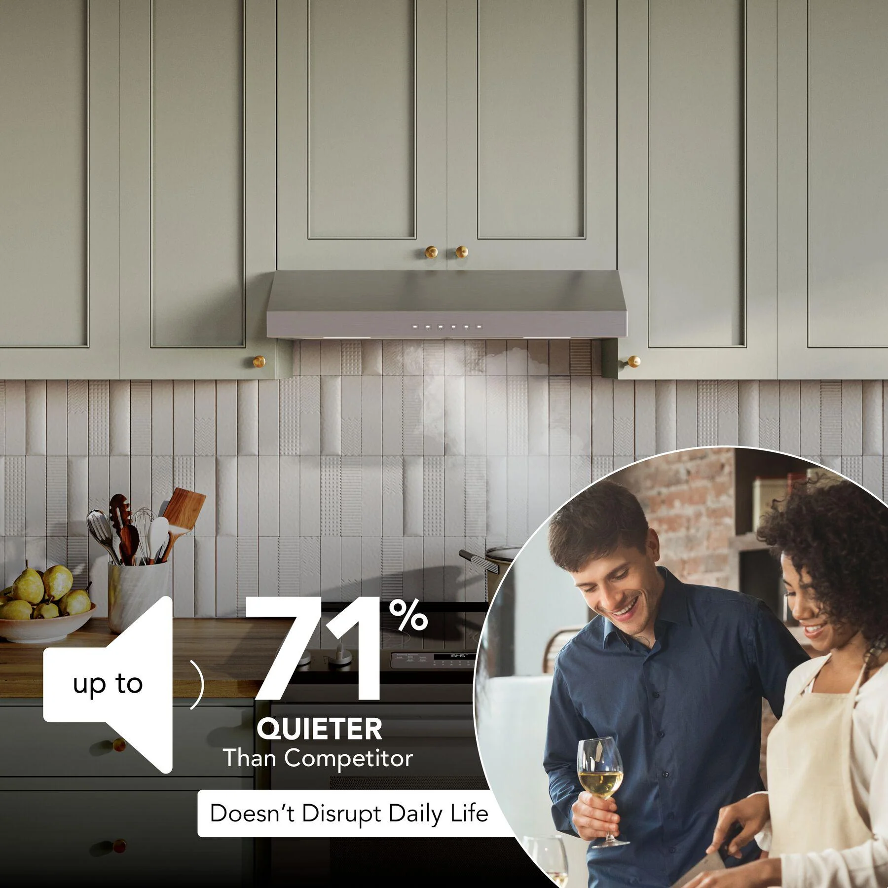 Broan GLA3364SS Glacier 36-Inch 490 MAX Blower CFM 1.0 Sones Stainless Range Hood - Image 4