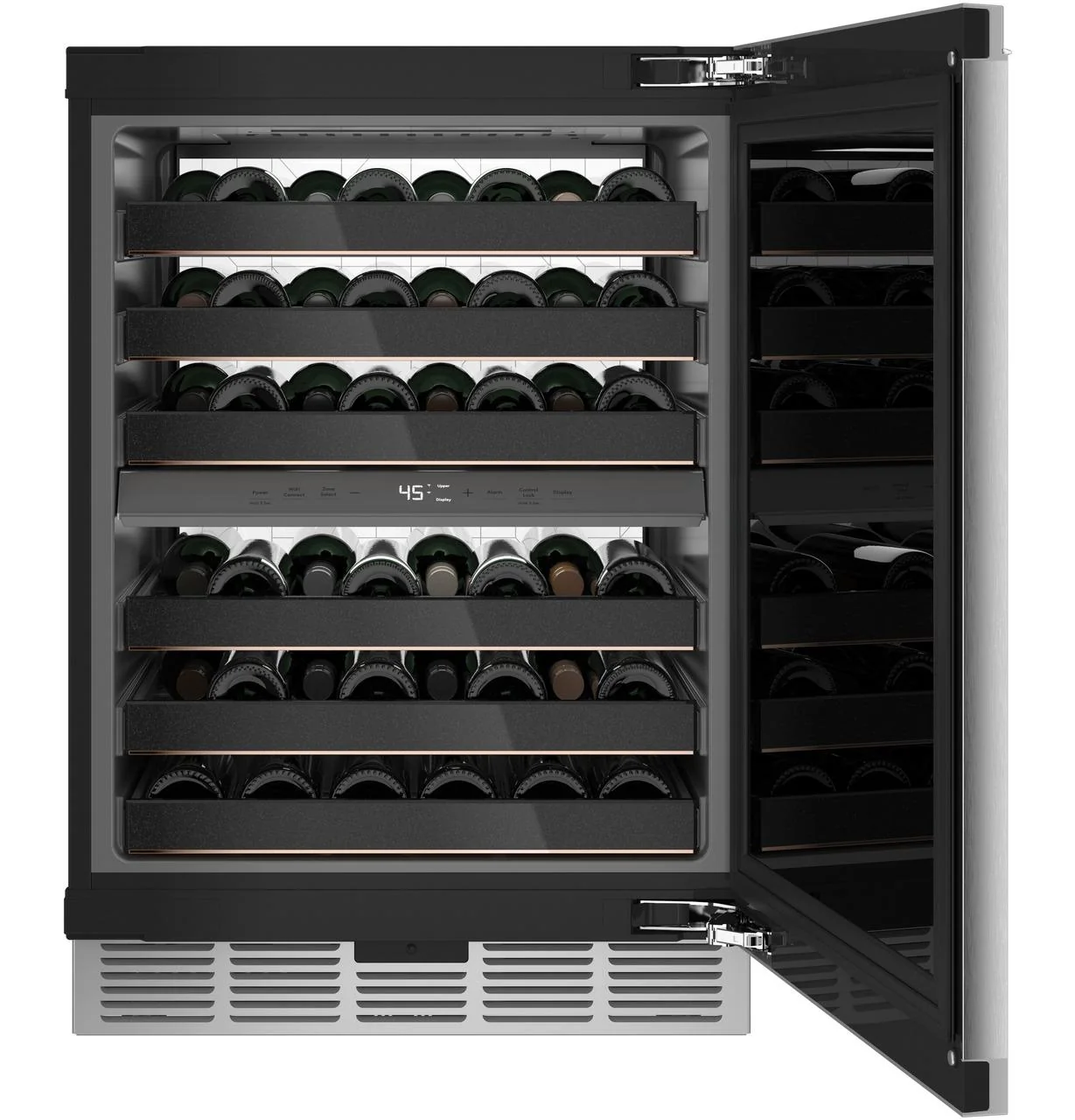 Cafe CCR06DM2PS5 Caf(eback)™ Wine Center in Platinum Glass - Image 3