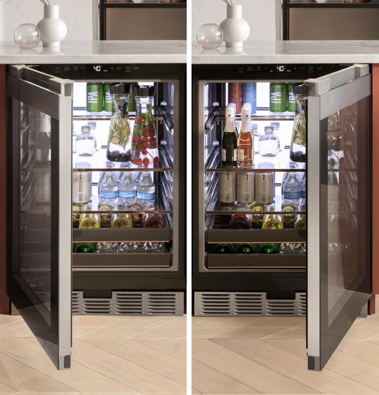 Cafe CCR06DM2PS5 Caf(eback)™ Wine Center in Platinum Glass - Image 8