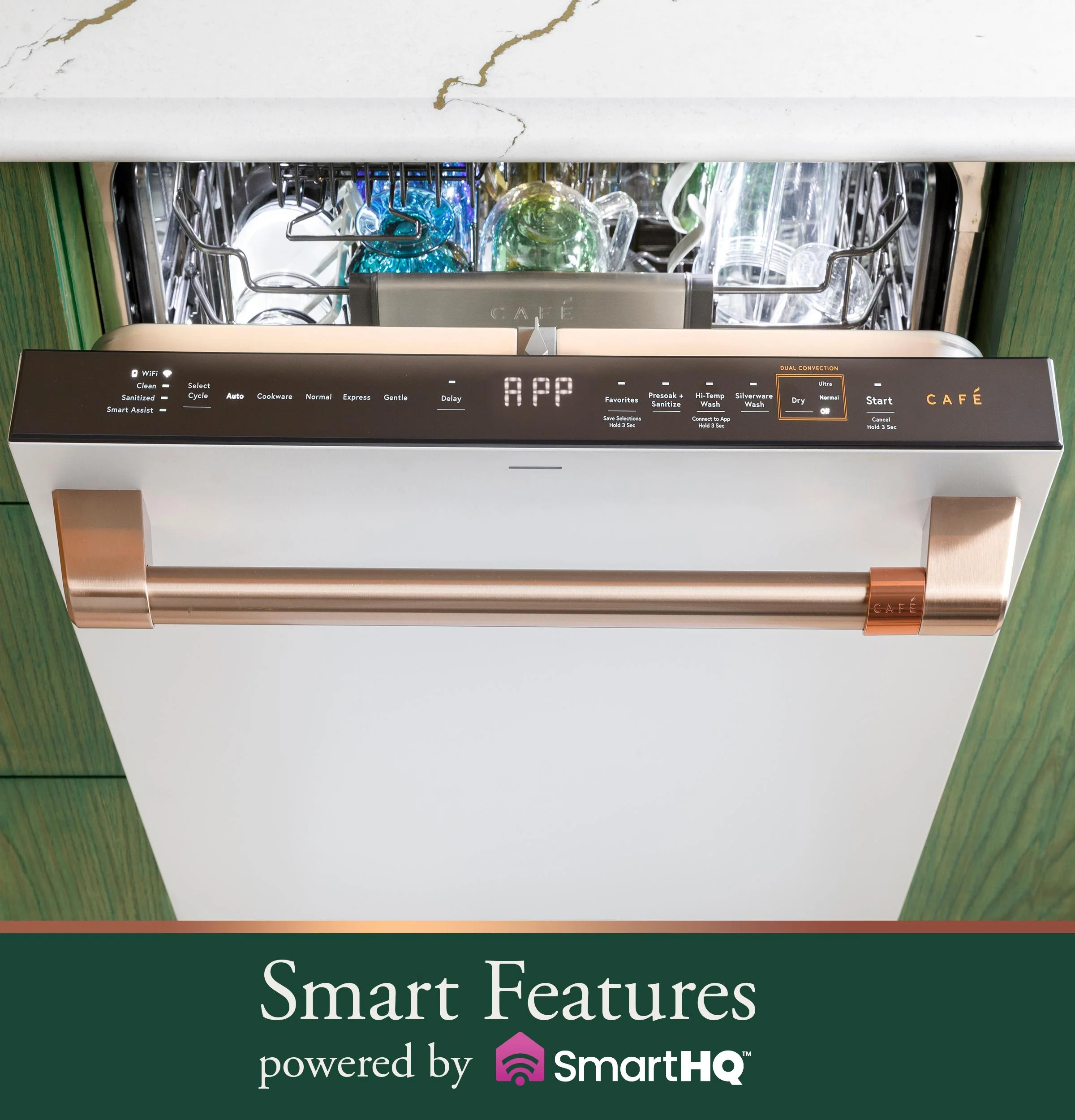 Cafe CDT888P2VS1 CAF(EBACK)™ CustomFit ENERGY STAR Stainless Interior Smart Dishwasher with Ultra Wash Top Rack and Dual Convection Ultra Dry, LED Lights, 39 dBA - Image 12