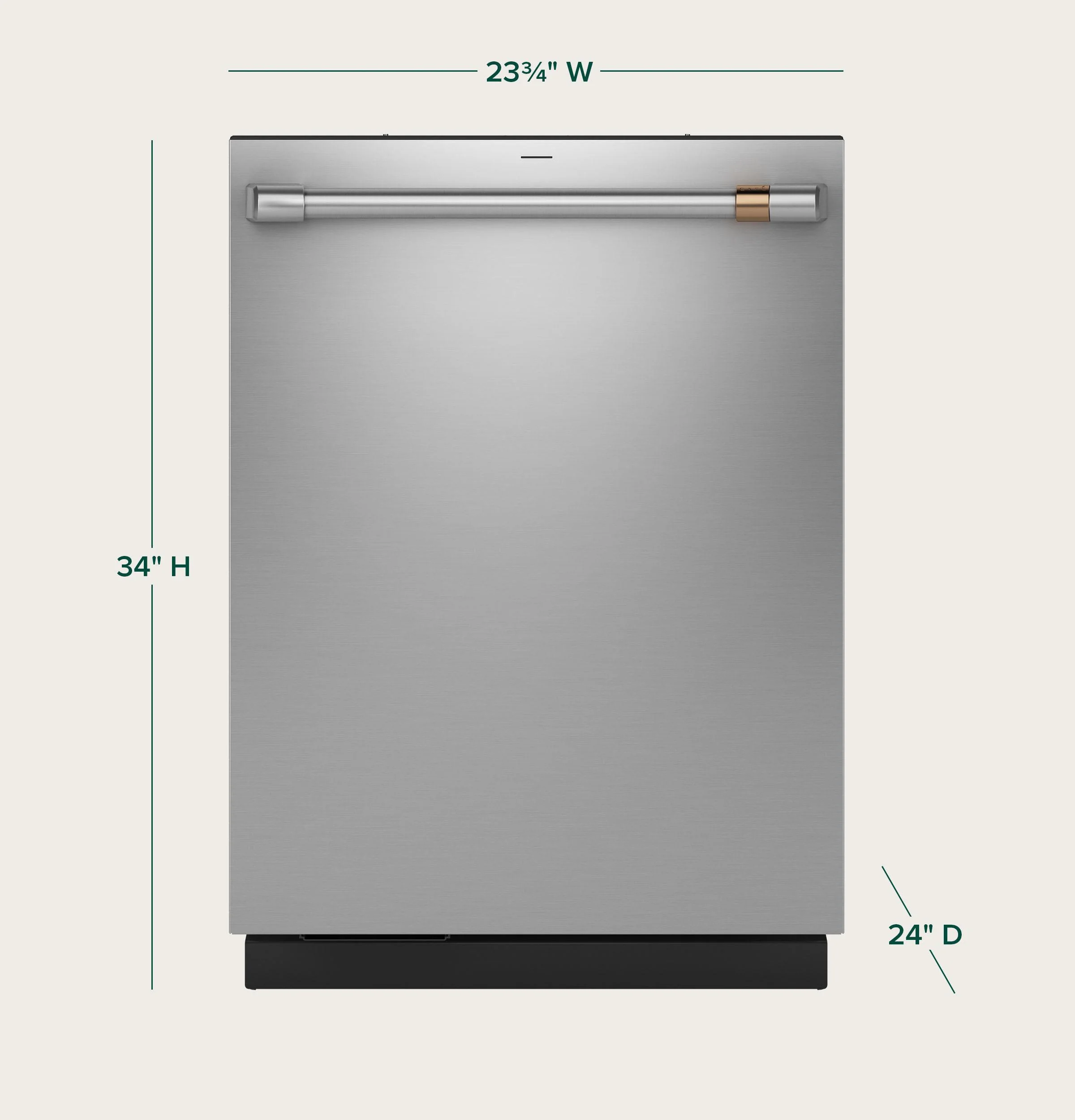 Cafe CDT888P2VS1 CAF(EBACK)™ CustomFit ENERGY STAR Stainless Interior Smart Dishwasher with Ultra Wash Top Rack and Dual Convection Ultra Dry, LED Lights, 39 dBA - Image 6