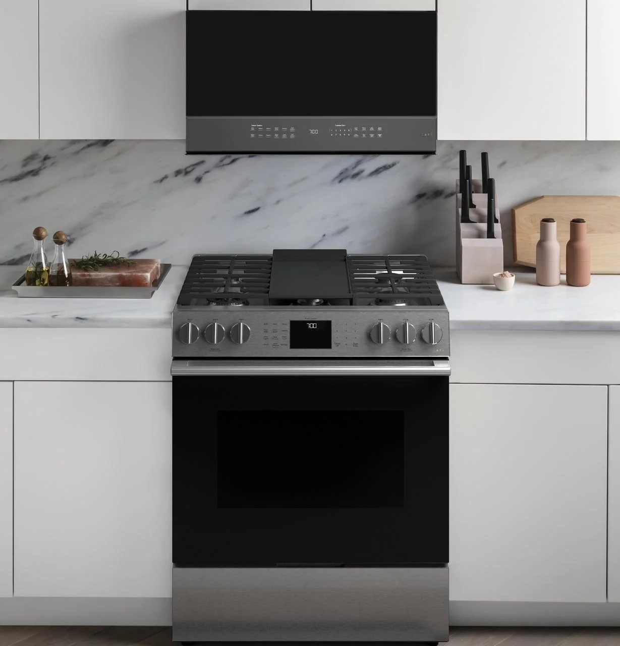 Cafe CGS700M2NS5 CAF(EBACK)™ 30" Smart Slide-In, Front-Control, Gas Range with Convection Oven in Platinum Glass - Image 11