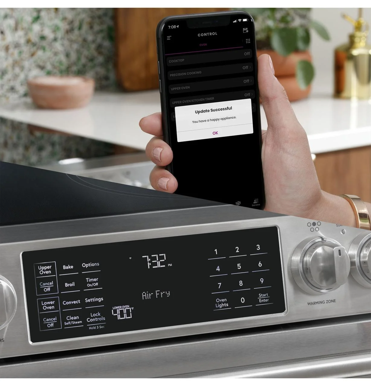 Cafe CGS700M2NS5 CAF(EBACK)™ 30" Smart Slide-In, Front-Control, Gas Range with Convection Oven in Platinum Glass - Image 41