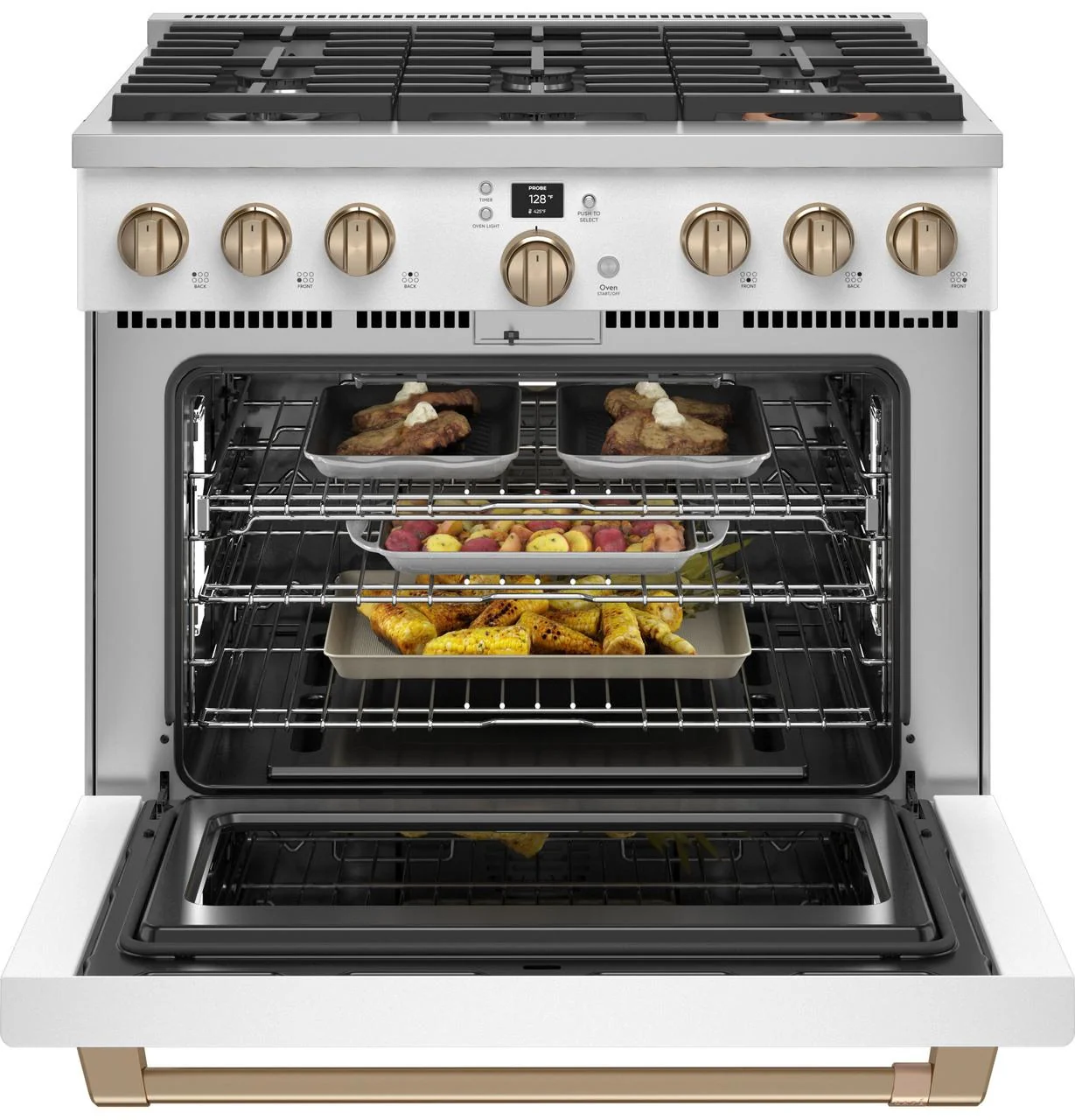Cafe CGY366P4TW2 CAF(EBACK)™ 36" Smart All-Gas Commercial-Style Range with 6 Burners (Natural Gas) - Image 4