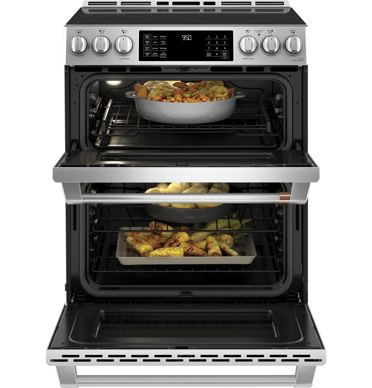 Cafe CHS950P2MS1 CAF(EBACK)™ 30" Smart Slide-In, Front-Control, Induction and Convection Double-Oven Range - Image 5