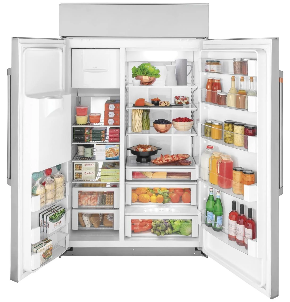 Cafe CSB48YP2NS1 CAF(EBACK)™ 48" Smart Built-In Side-by-Side Refrigerator with Dispenser - Image 2