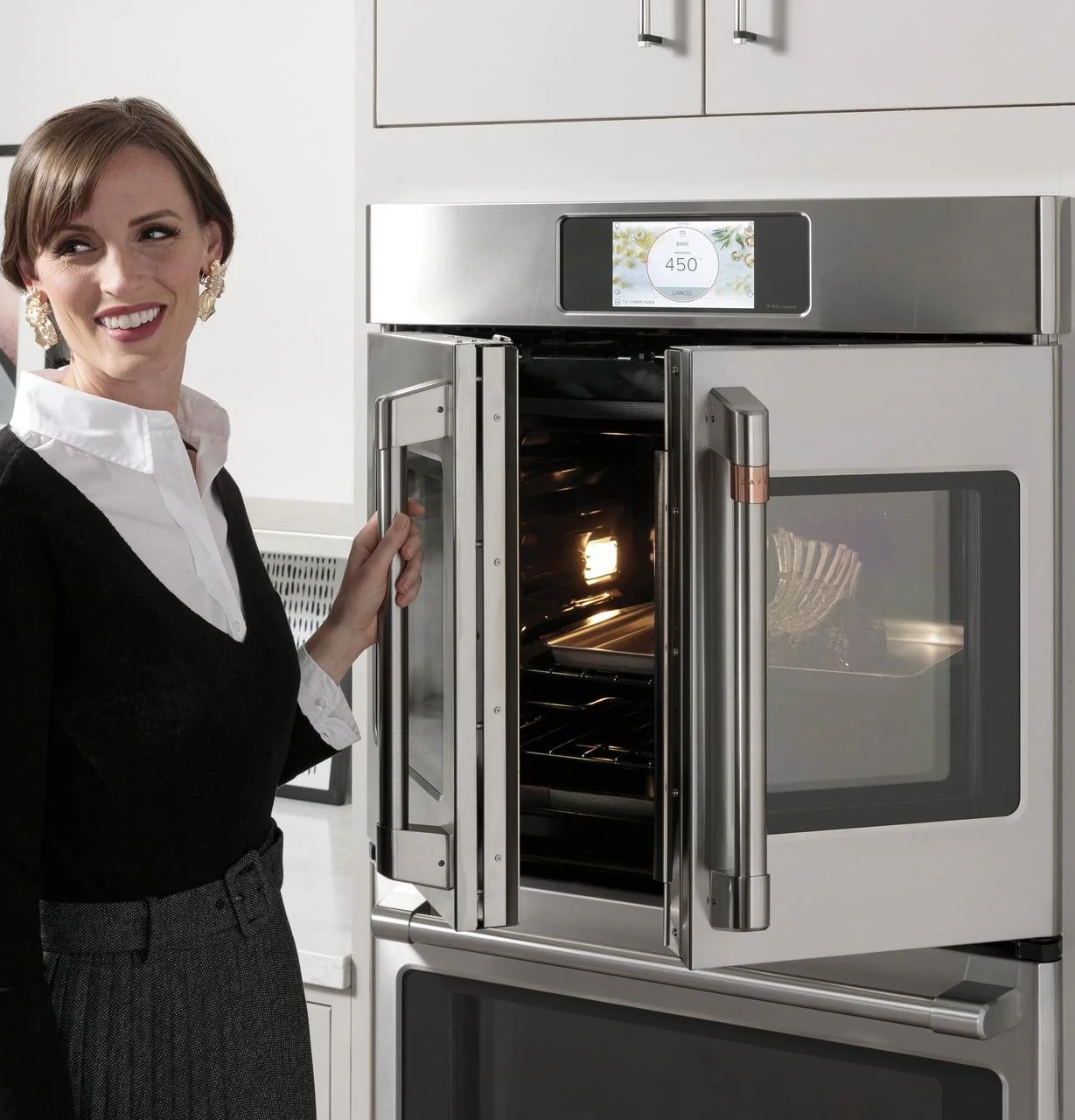 Cafe CTD90FP2NS1 CAF(EBACK)™ Professional Series 30" Smart Built-In Convection French-Door Double Wall Oven - Image 7