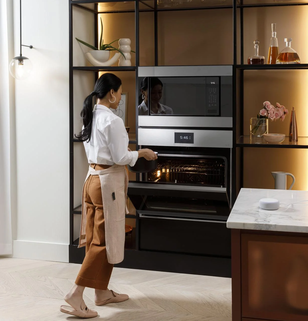 Cafe CTS90DM2NS5 CAF(EBACK)™ 30" Smart Built-In Convection Single Wall Oven in Platinum Glass - Image 9