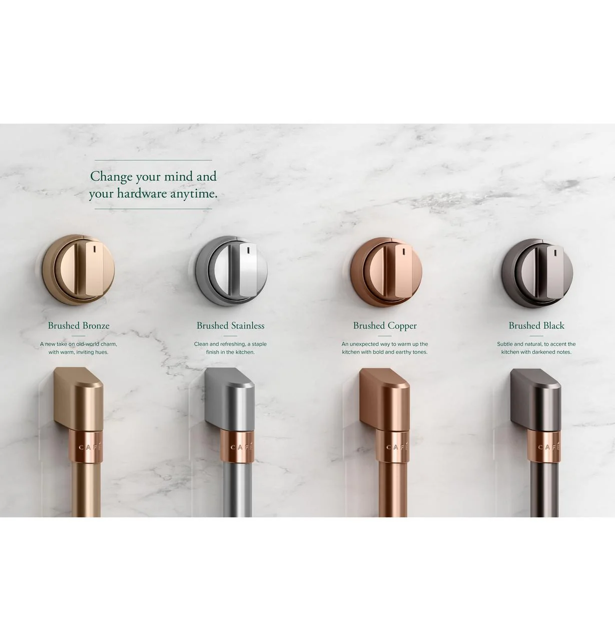 Cafe CXCE1HKPMSS CAF(EBACK)™ 5 Electric Cooktop Knobs - Brushed Stainless - Image 5