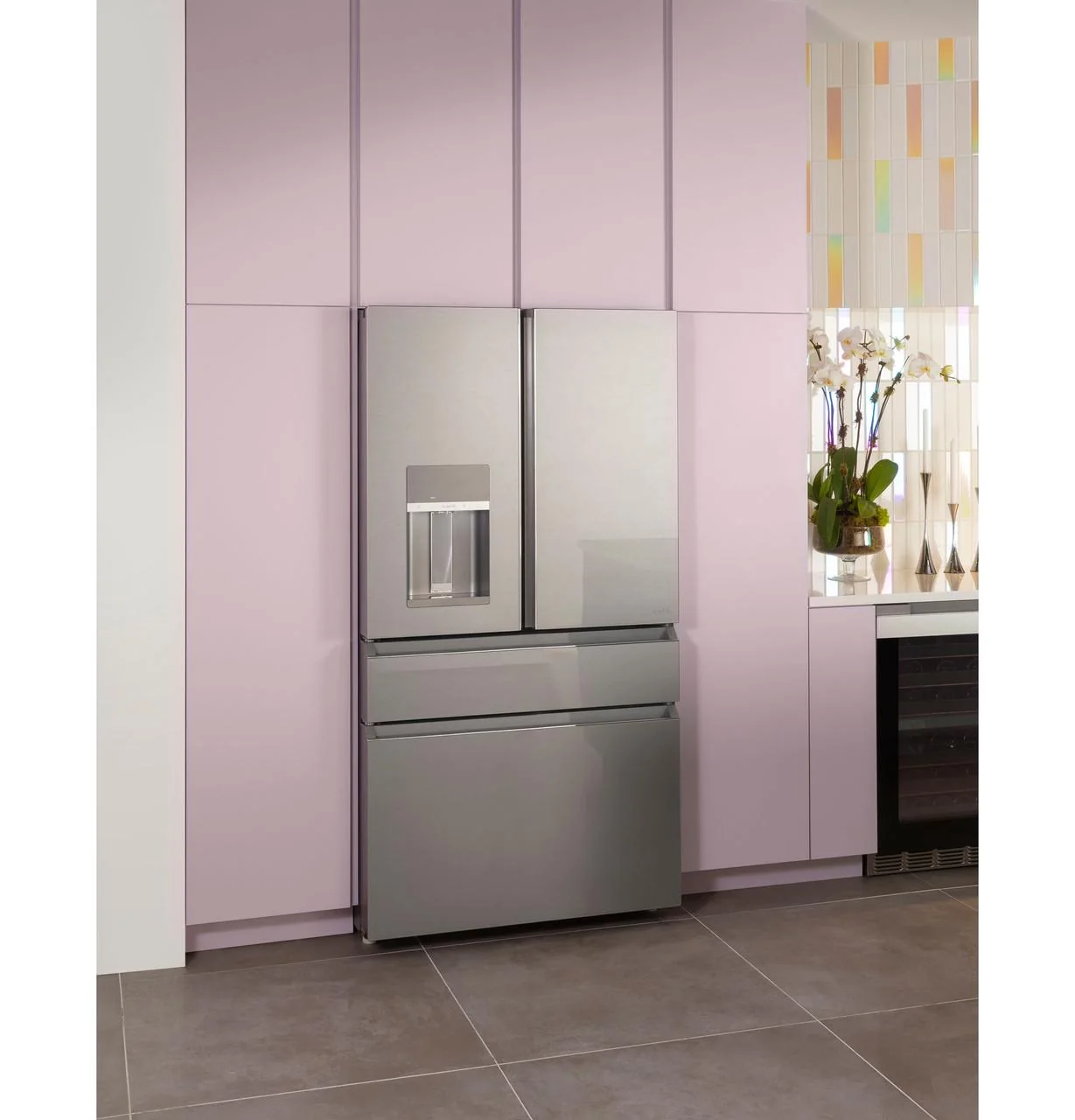 Cafe CXE22DM5PS5 CAF(EBACK)™ ENERGY STAR® 22.3 Cu. Ft. Smart Counter-Depth 4-Door French-Door Refrigerator in Platinum Glass - Image 11