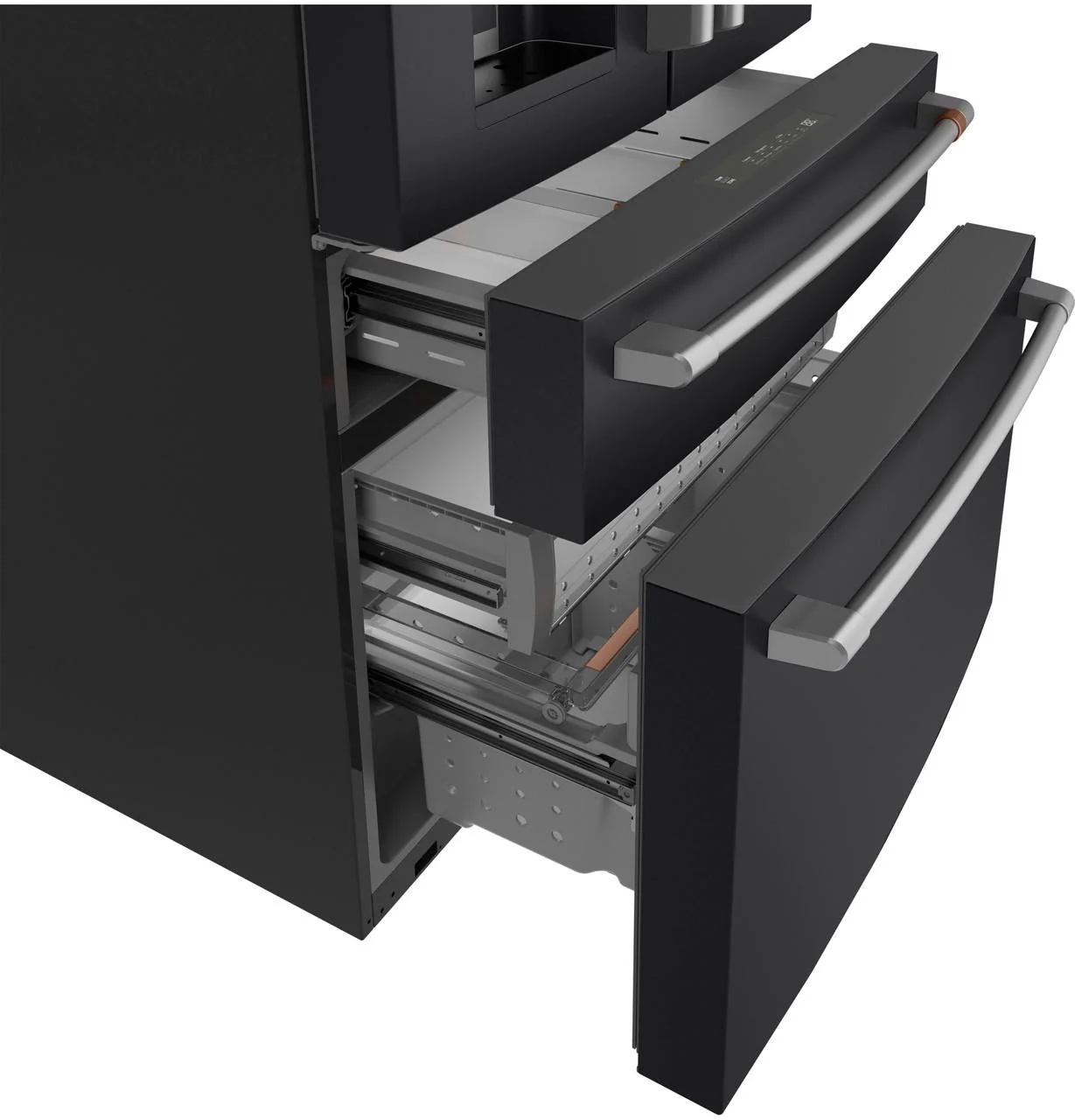 Cafe CXE22DP3PD1 CAF(EBACK)™ ENERGY STAR® 22.3 Cu. Ft. Smart Counter-Depth 4-Door French-Door Refrigerator - Image 9