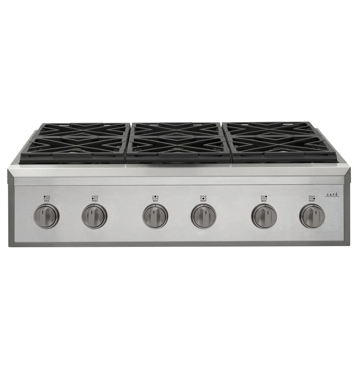 Cafe CXPR6HKPMBT Caf(eback)™ 36" Brushed Black Handle & Knob Set for Pro Range and Rangetop - Image 6