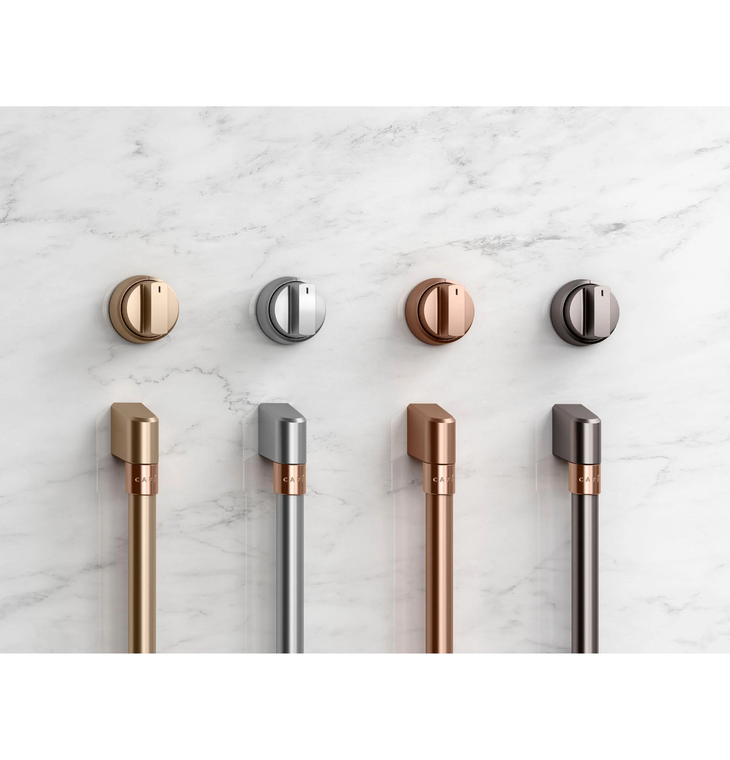Cafe CXPR8HKPMCU CAF(EBACK)™ 48" Brushed Copper Handle & Knob Set for Pro Range and Rangetop - Image 3