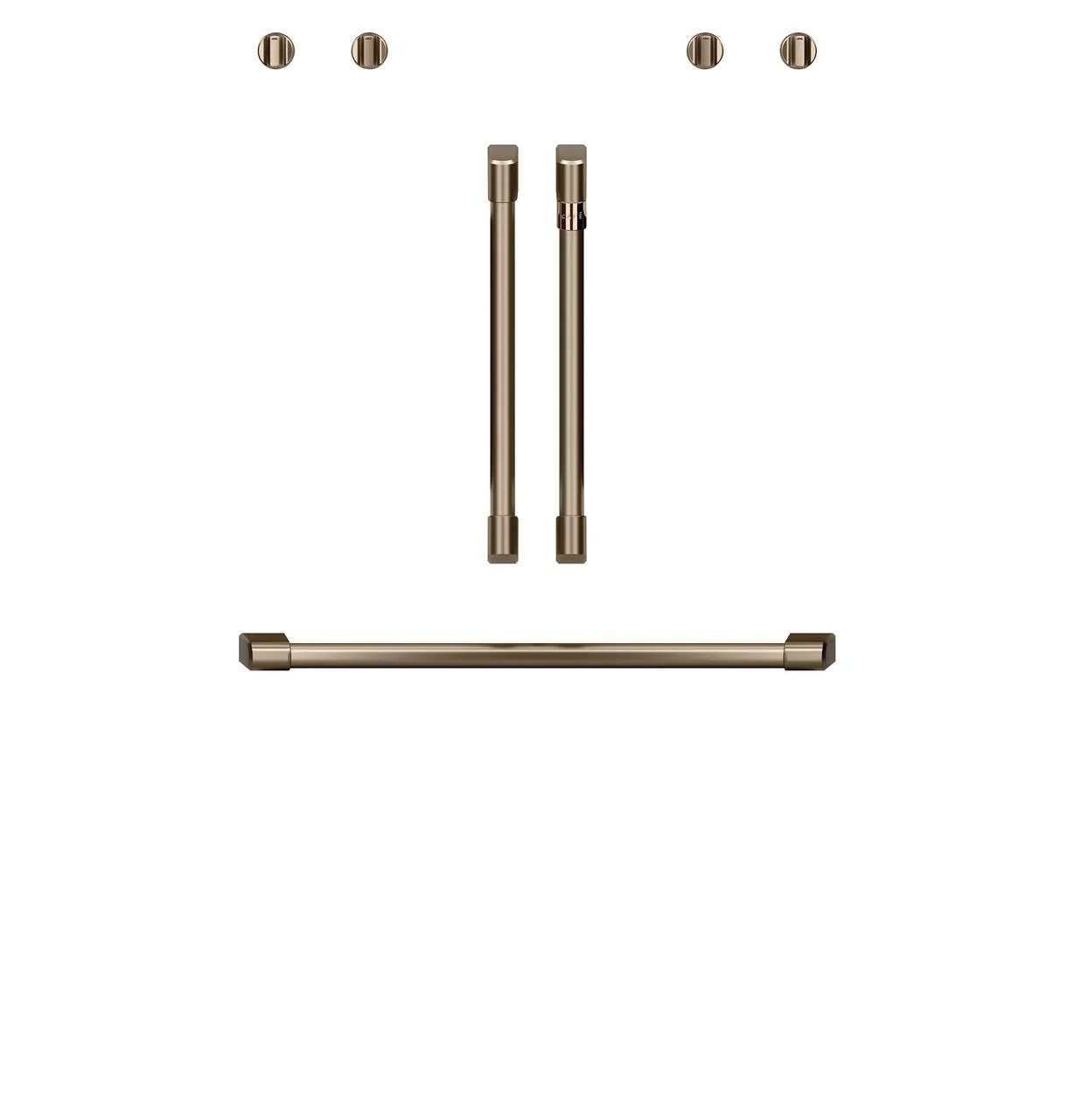 Cafe CXWDFHKPMBZ CAF(EBACK)™ 2 French-Door Handles; 1 - 30" Handle; - Brushed Bronze
