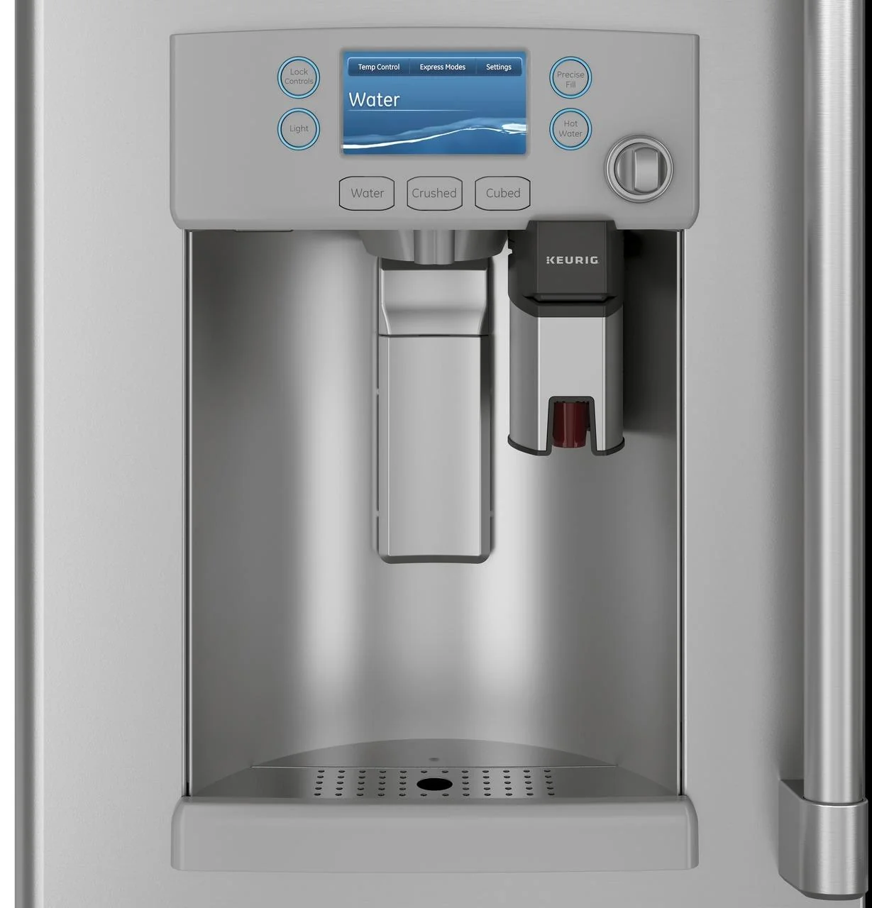 Cafe CYE22UP2MS1 CAF(EBACK)™ ENERGY STAR® 22.1 Cu. Ft. Smart Counter-Depth French-Door Refrigerator with Keurig® K-Cup® Brewing System - Image 9