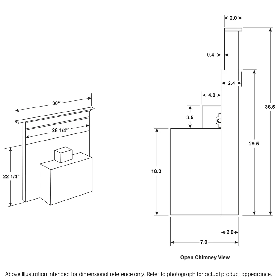 Cafe UVD6301SPSS Universal 30" Telescopic Downdraft System - Image 3