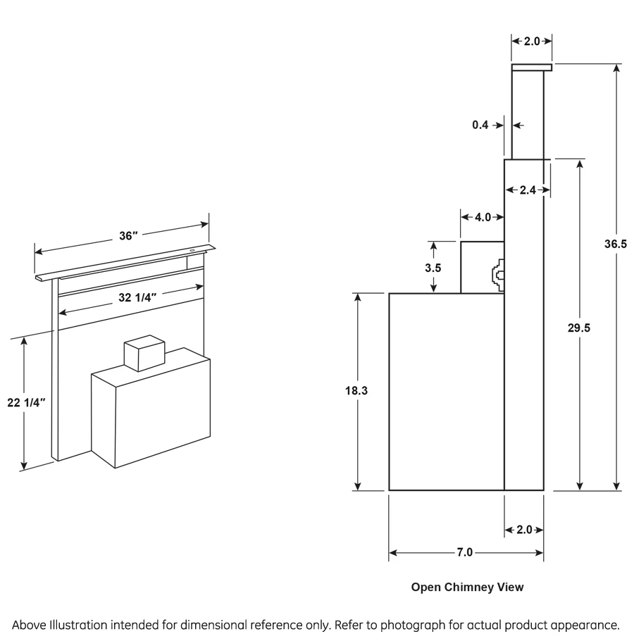 Cafe UVD6361SPSS Universal 36" Telescopic Downdraft System - Image 3